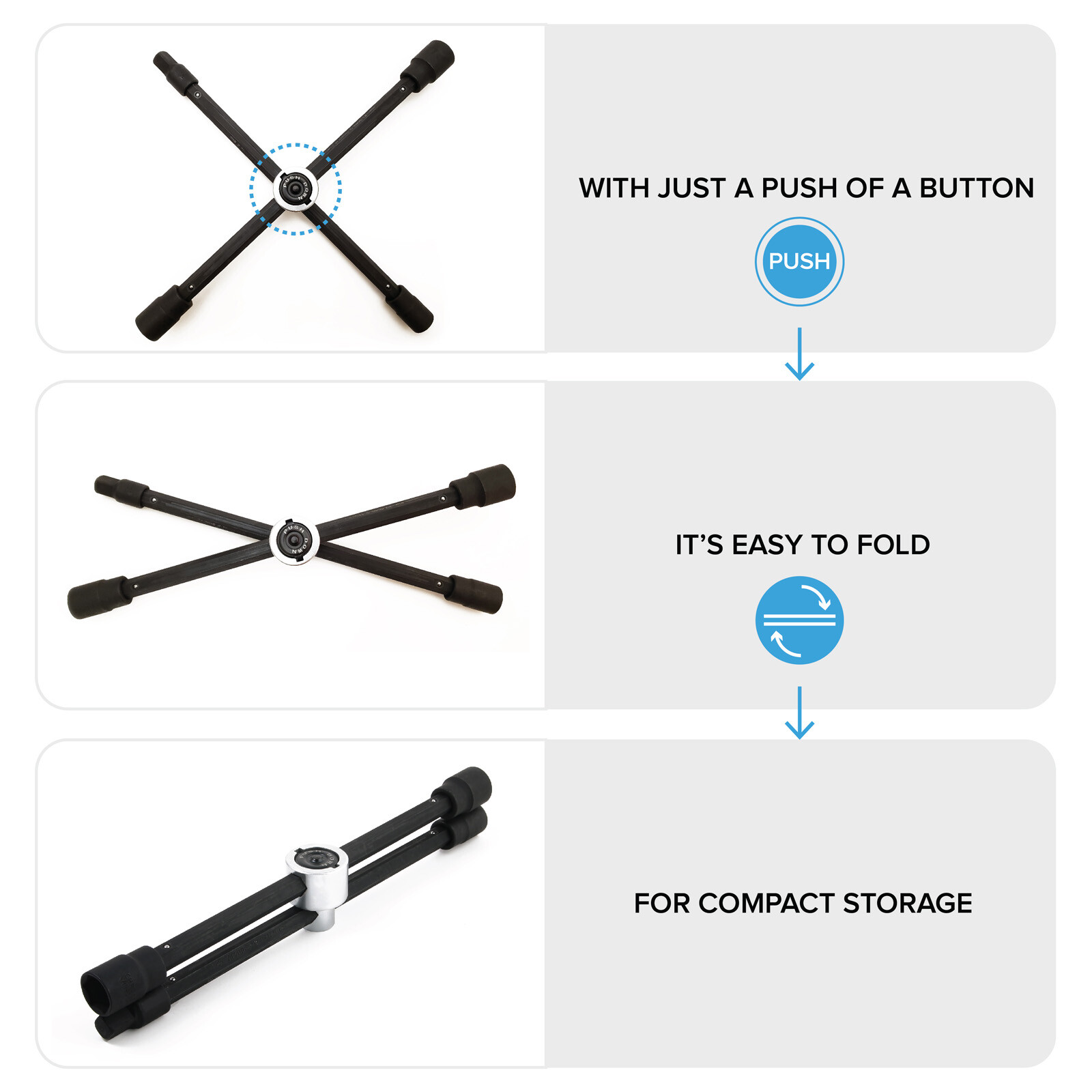 4 Way Adjustable Cross Wrench Remove Install Lug Nuts Wheel – 17mm 19mm 21mm Hex