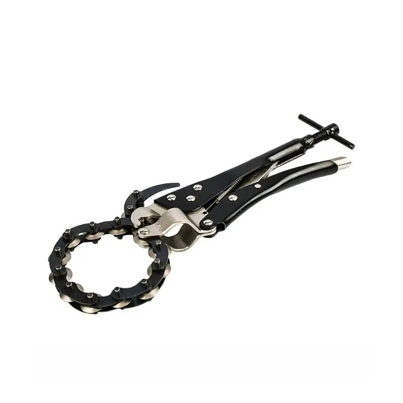 Car exhaust pipe cutter, heavy-duty multi-wheel chain gripper