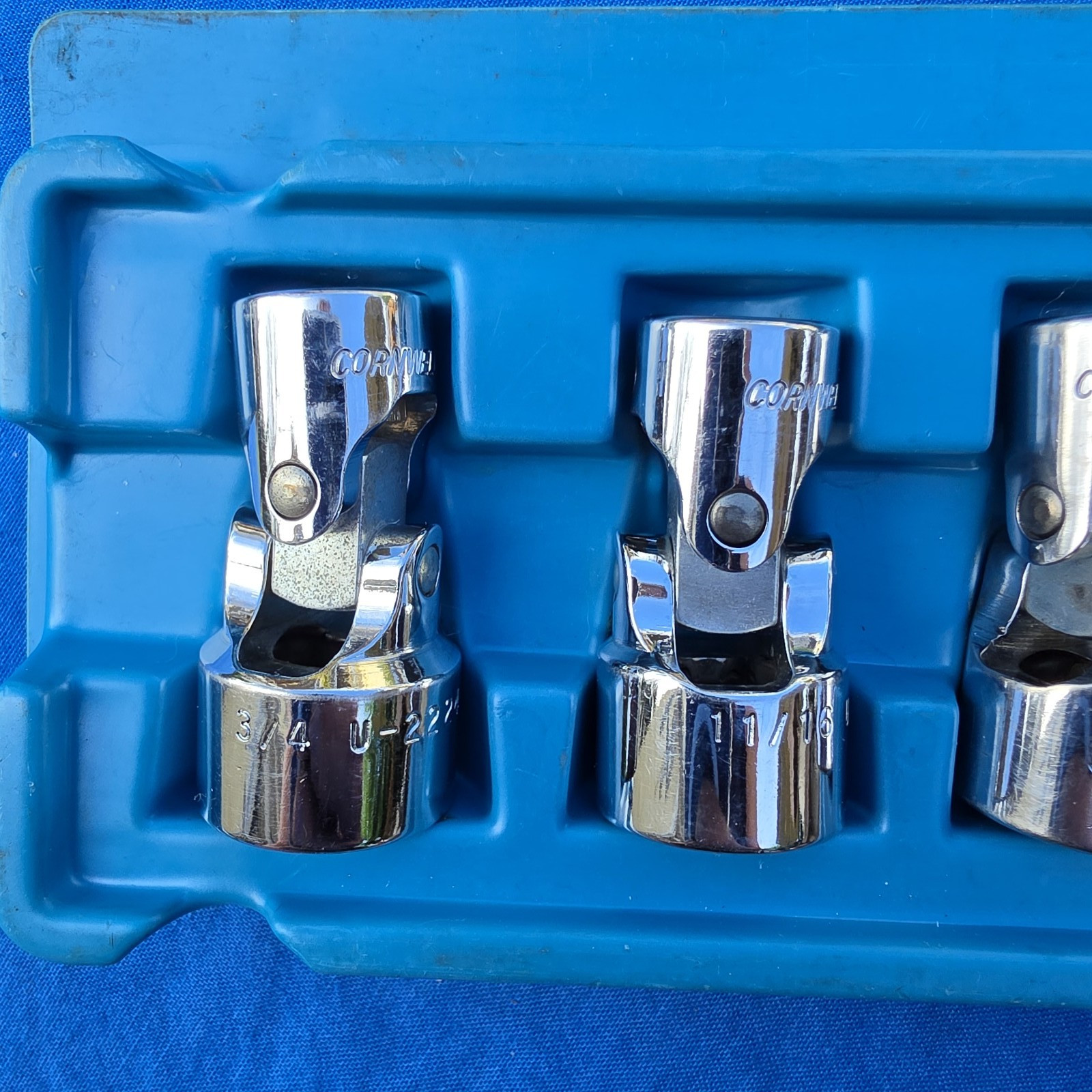 Cornwell 7pc SAE 3/8-3/4 Chrome Universal Swivel Socket Set 3/8″ Drive Mixed