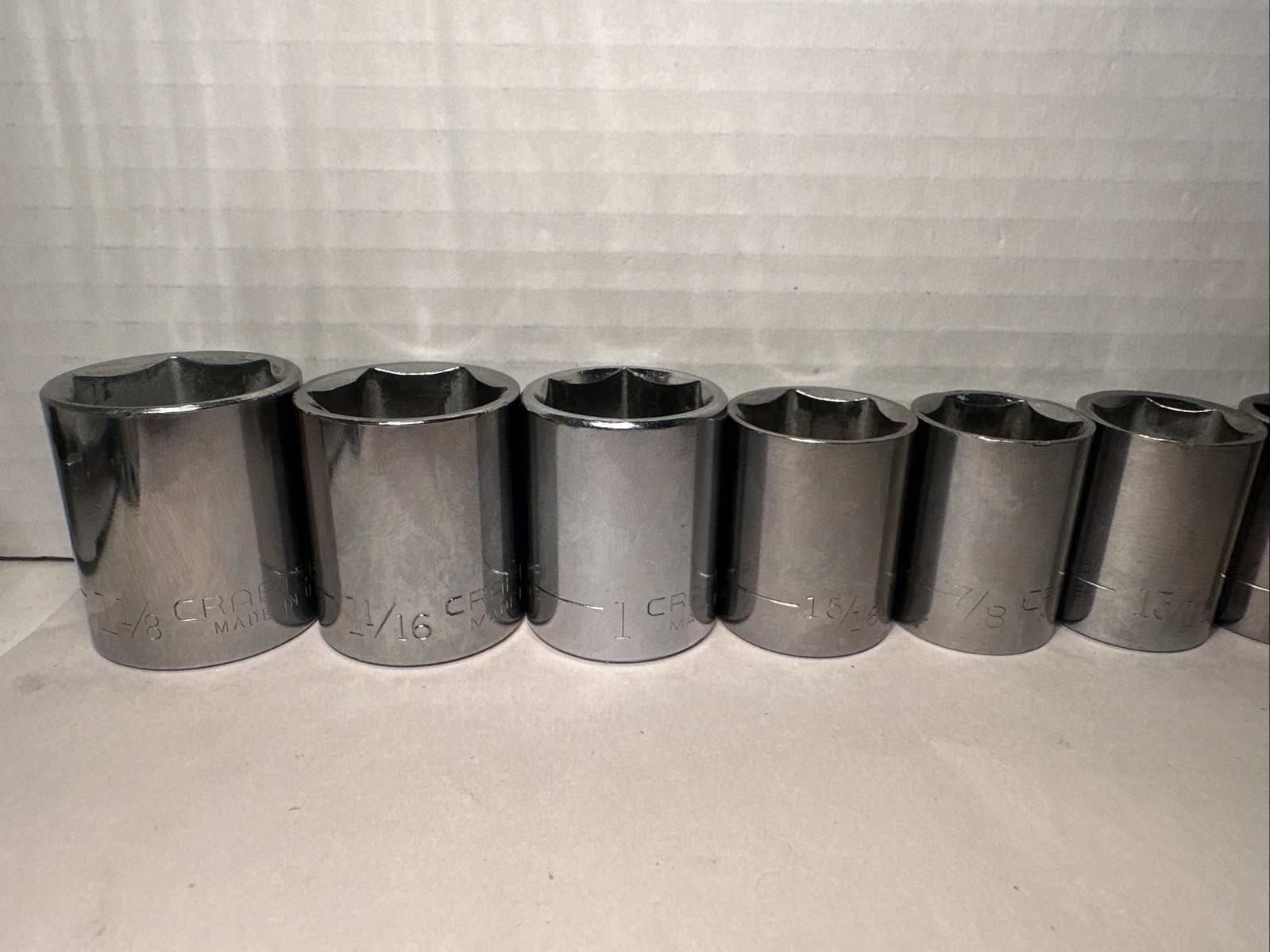 CRAFTSMAN 16 piece 1/2” Drive SAE 6 Point Sockets 7/16 – 1-1/8 + Rachet & 3 More