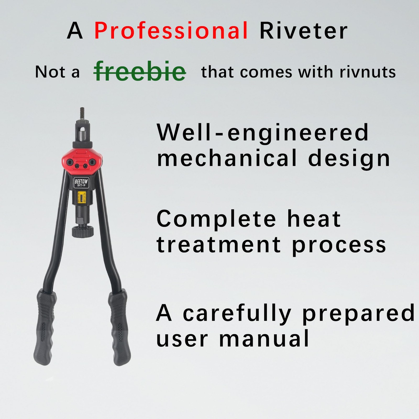 BEETOW Professional Rivet Nut Tool Kit – 16» Rivnut Gun with 15 SAE &…