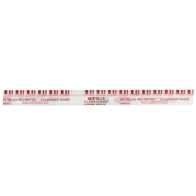 Clevite Bearing Clearance Gauge MPR-1; Plastigage – Red .002″-.006″, Each
