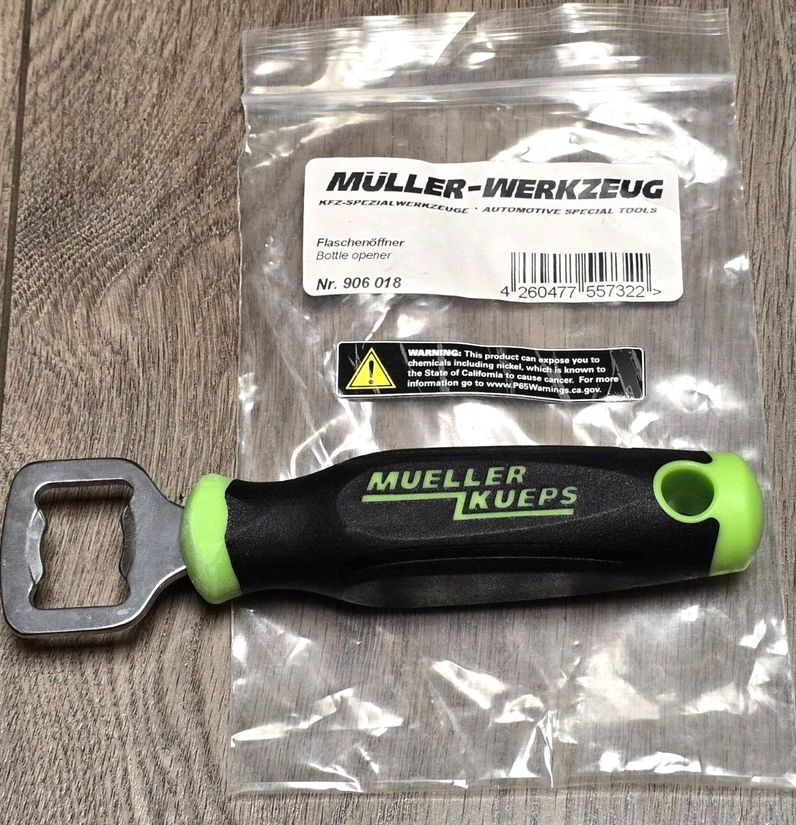 Mueller Kueps Heavy Duty Bottle Opener w/Soft Grip Handle, Great Gift! #906018