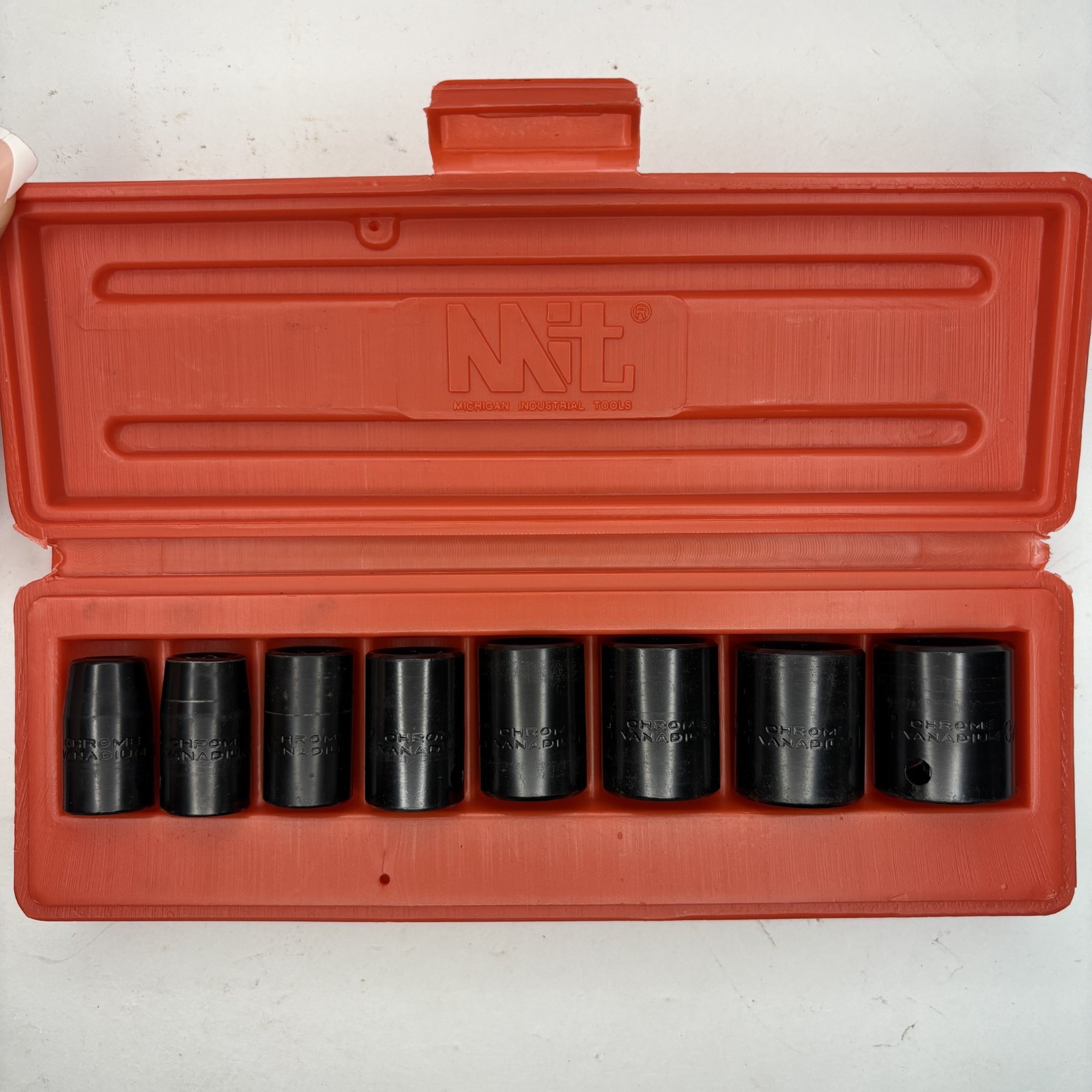 MIT 3/4″ Drive 5/16–3/4″ 6 Point Socket Set 8pc Shallow w/ Ratchet & Extensions