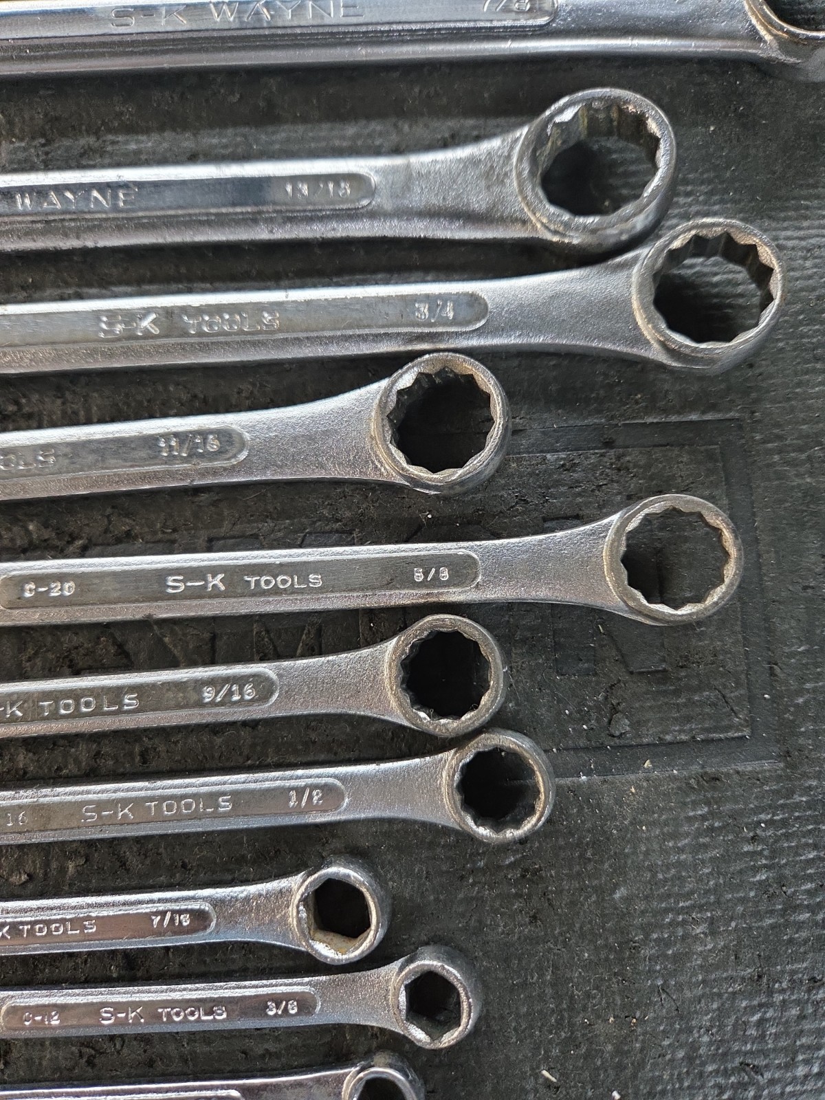 Vintage S-K Wayne 14-Pc SAE Combination Wrench Set 5/16″ – 1 1/8″ USA