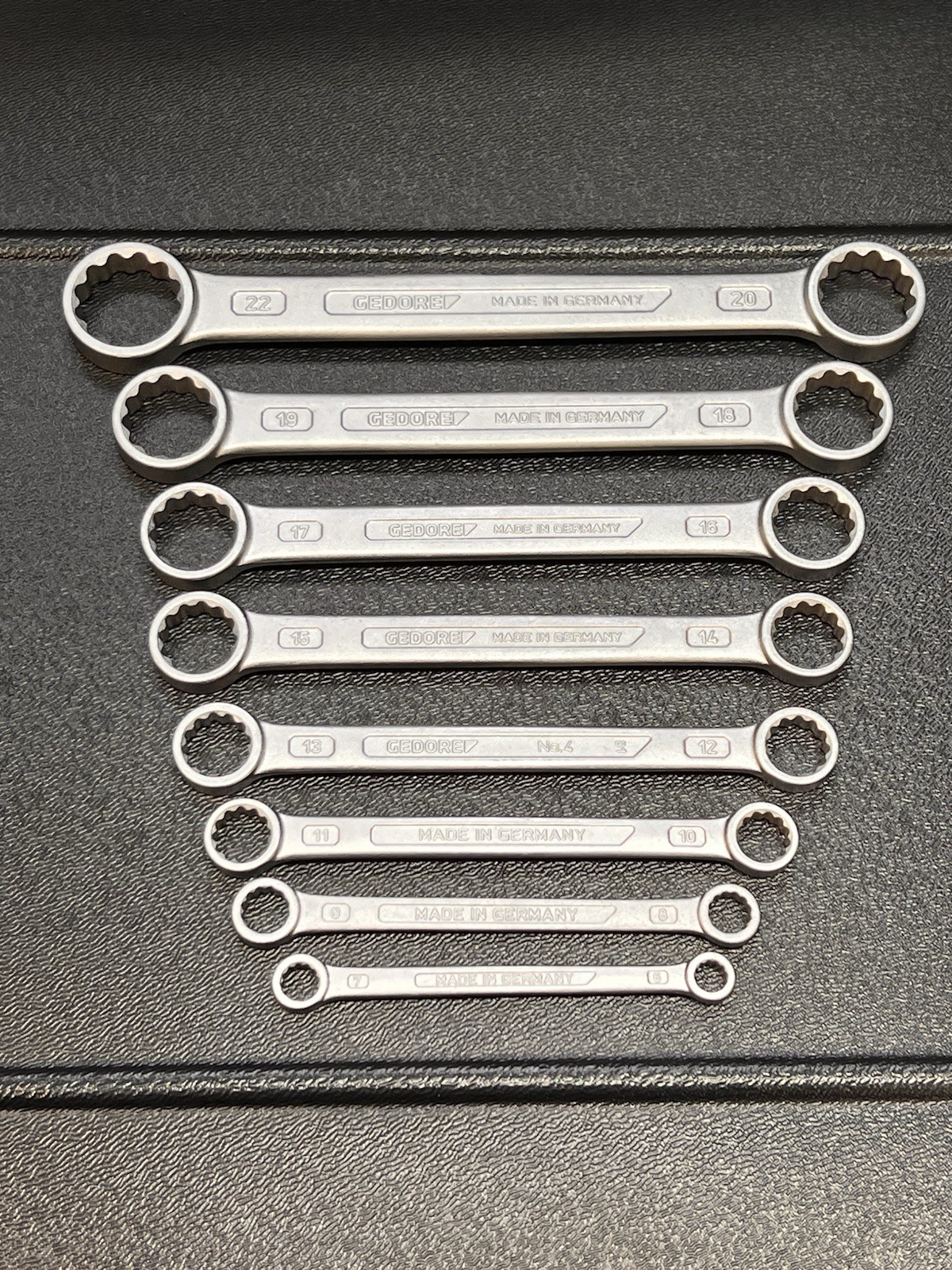 Gedore 4-8 Flat ring spanner set 8 pcs 6-22 mm