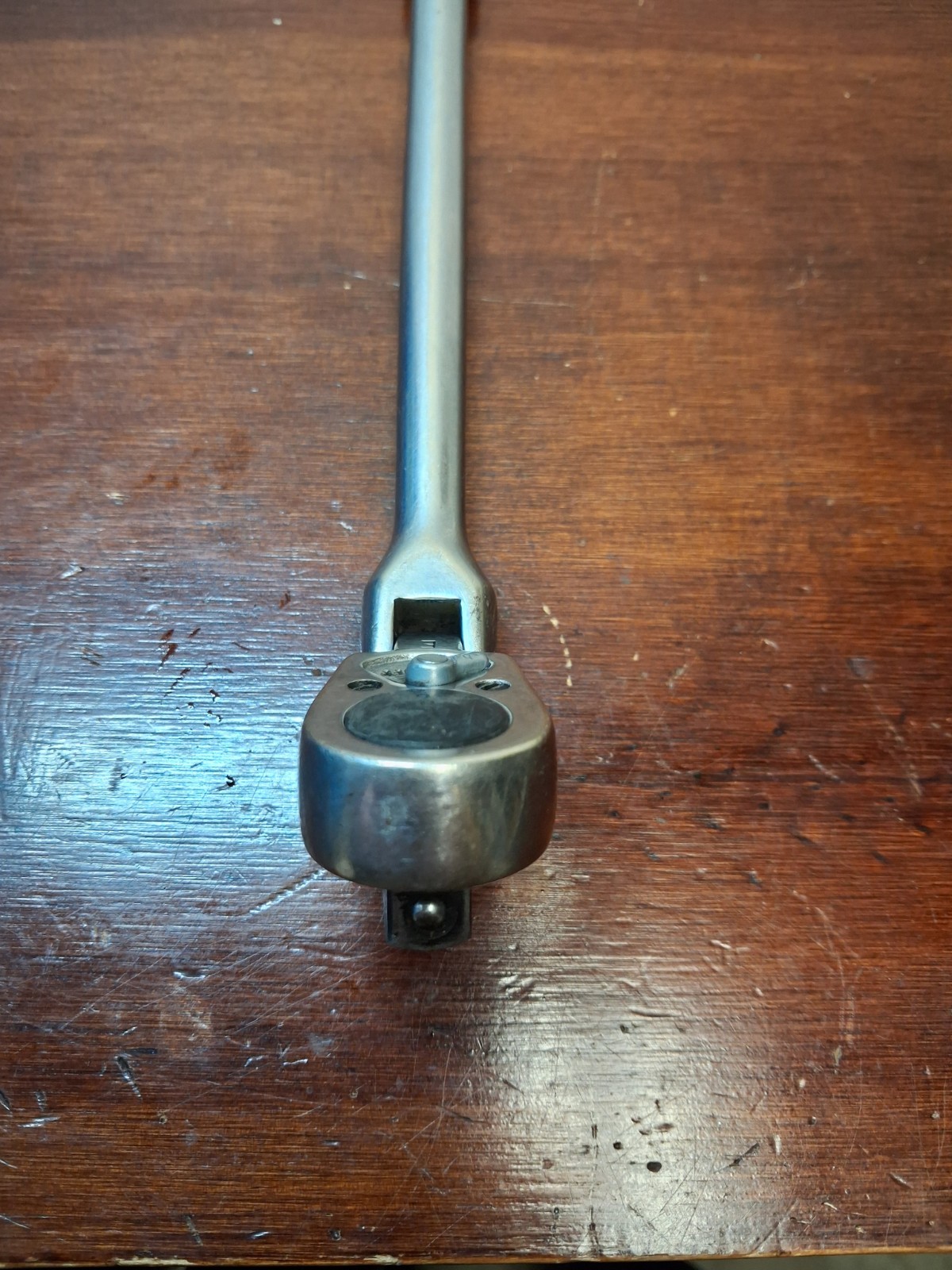 Snap On F731 3/8″ Drive Flex Head Ratchet USA 11″ Long Chrome Vintage USA 🇺🇸