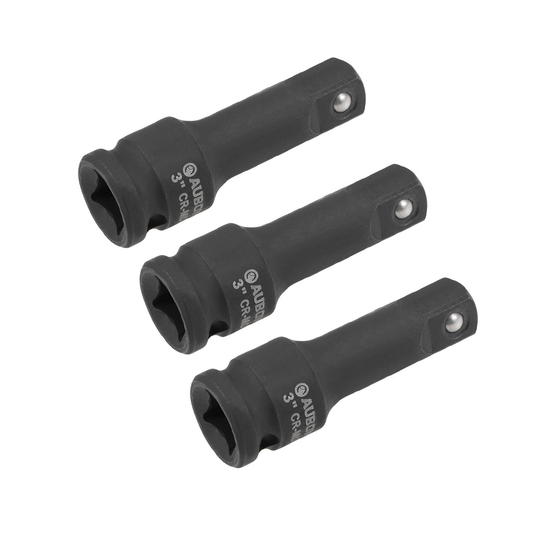 3Pcs 1/2-Inch Drive by 3-Inch Impact Extension Bar High Carbon Steel