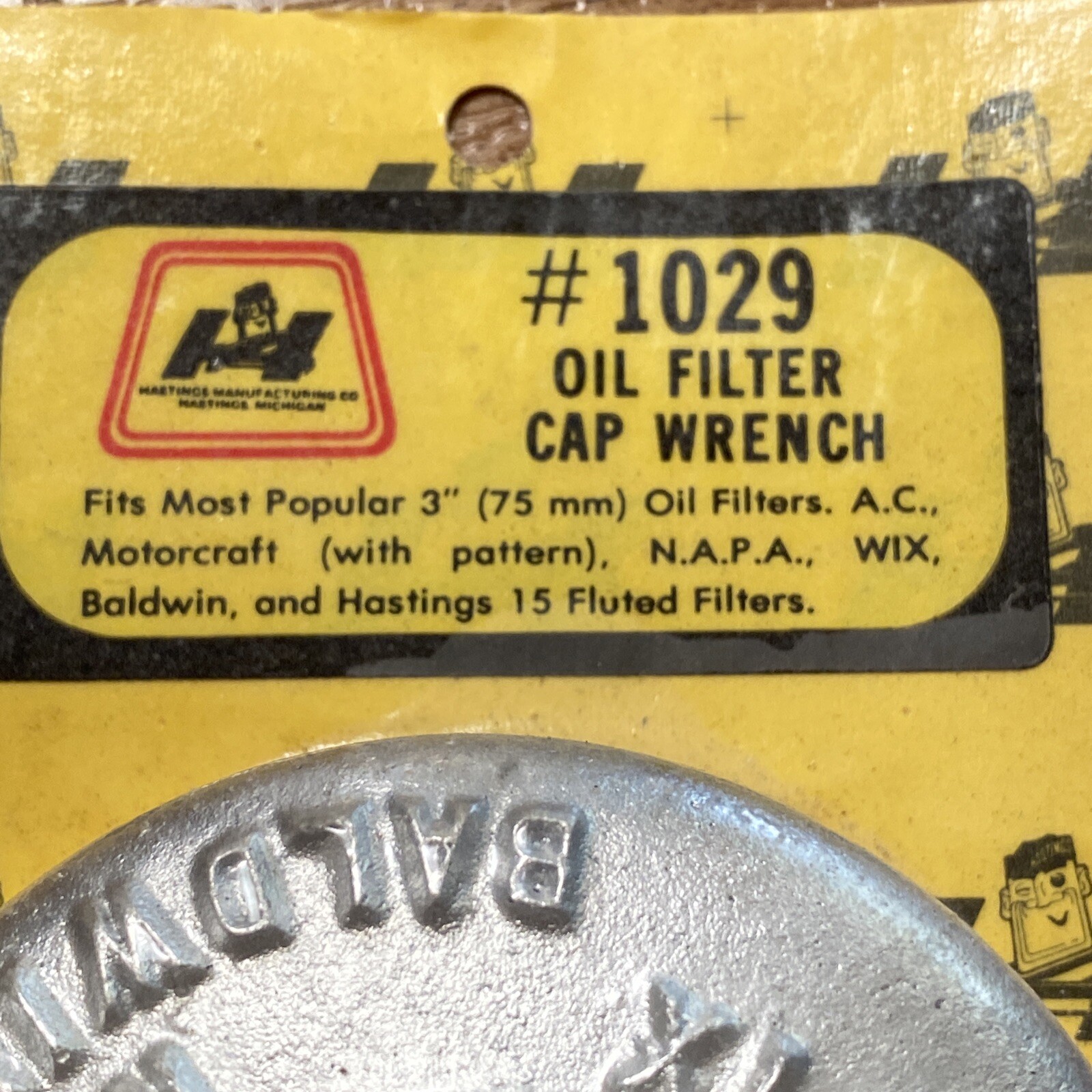 KC Oil Filter Cap Wrench 3″ 75mm Motorcraft Fram Hastings Wix NAPA Baldwin