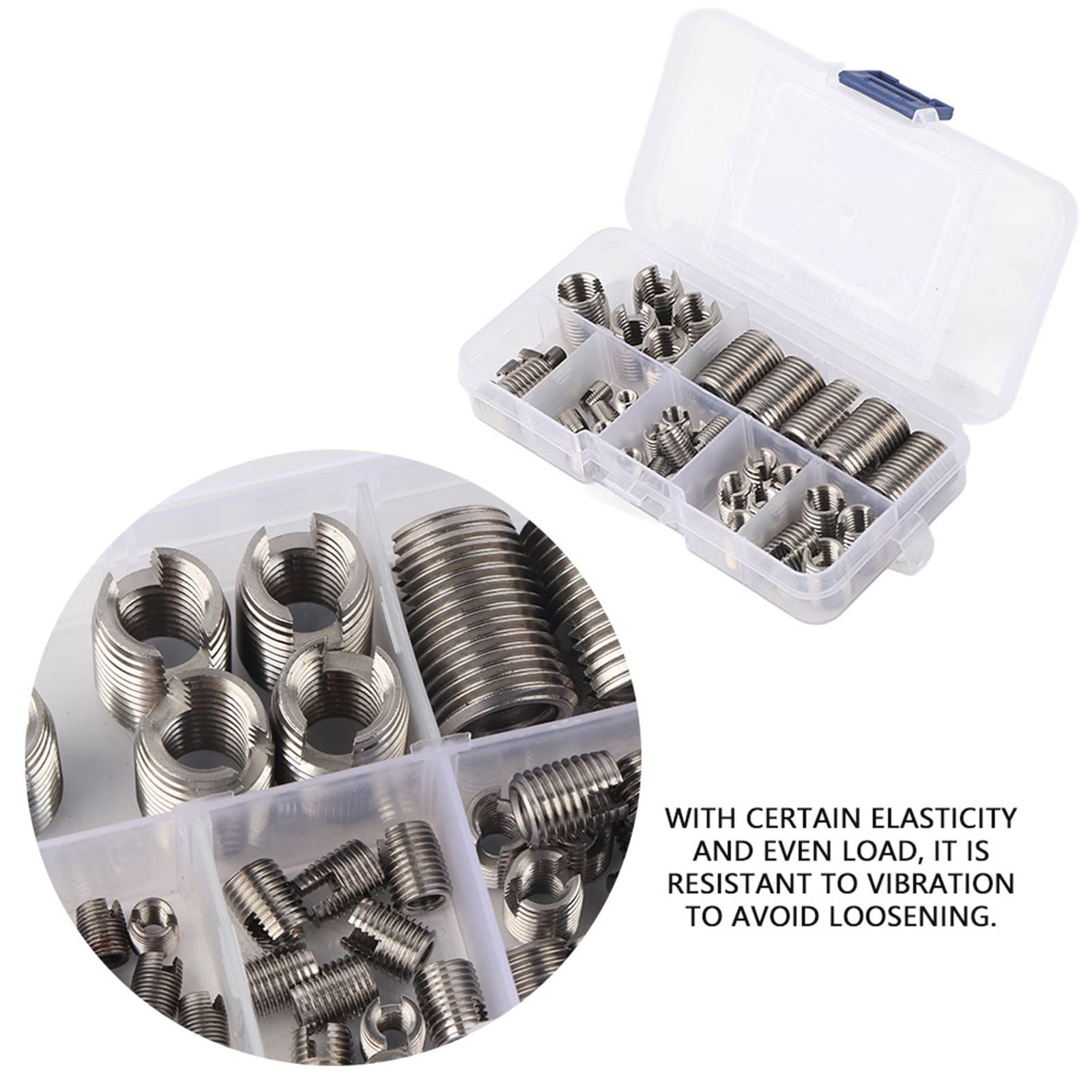 50Pcs Stainless Steel Inner Thread, Thread Reinforce Repair Tool with Storage…