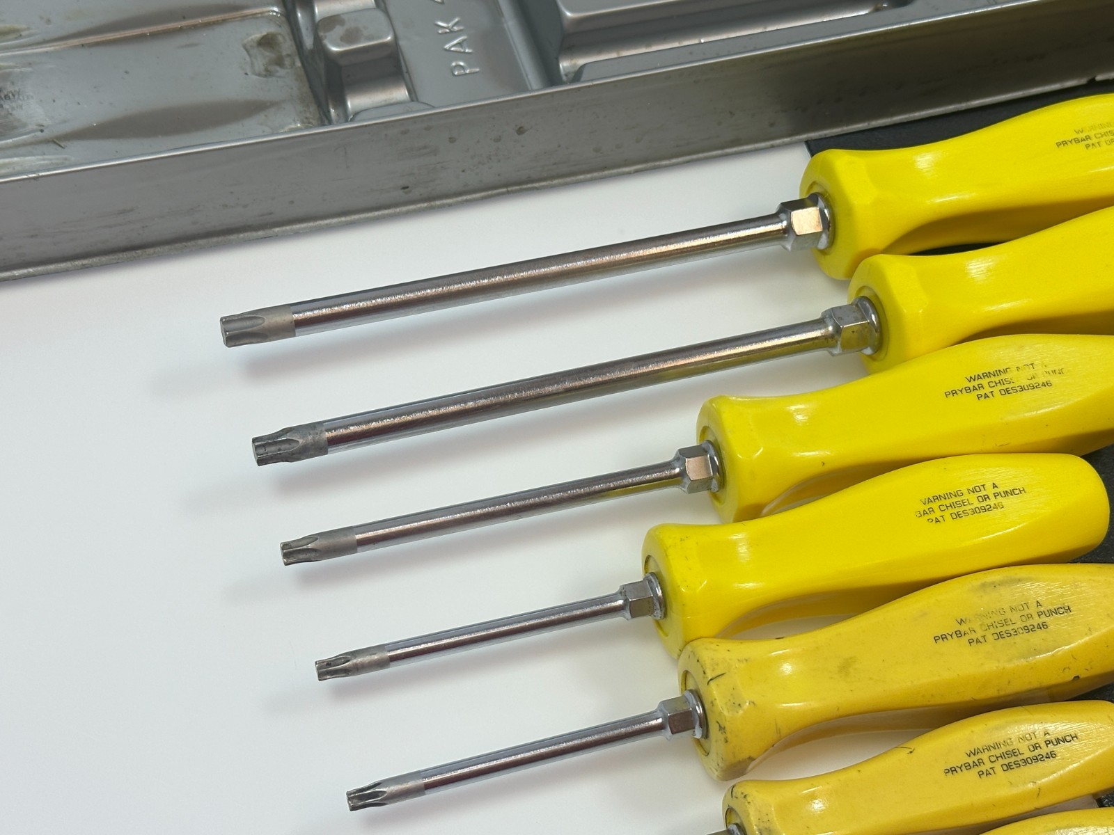 🇺🇸 Snap-on Tools USA 9pc Torx T8-T45 Screwdriver Set, Classic Yellow Hard Grip