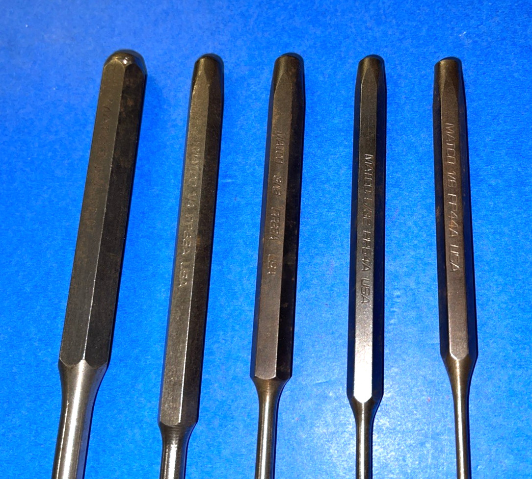 MATCO TOOLS 5 PIECE PUNCHES 1/8 – 5/16 SHIPPING INCLUDED IN THE US