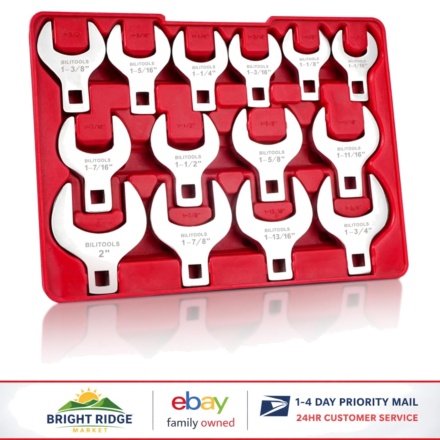 Durable 14-Piece Crowfoot Wrench Set with Chrome Finish for Tight Spaces