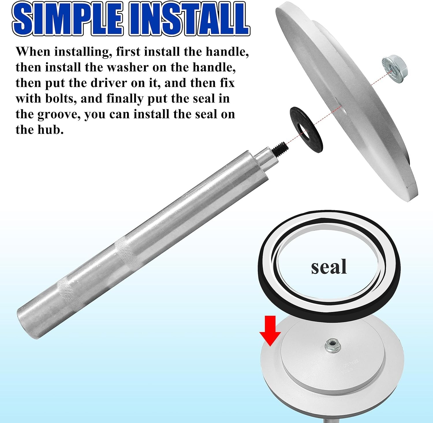 61850 Truck Hub Seal Installer Kit For Class 7 & 8 Truck, Trailer & Medium Truck
