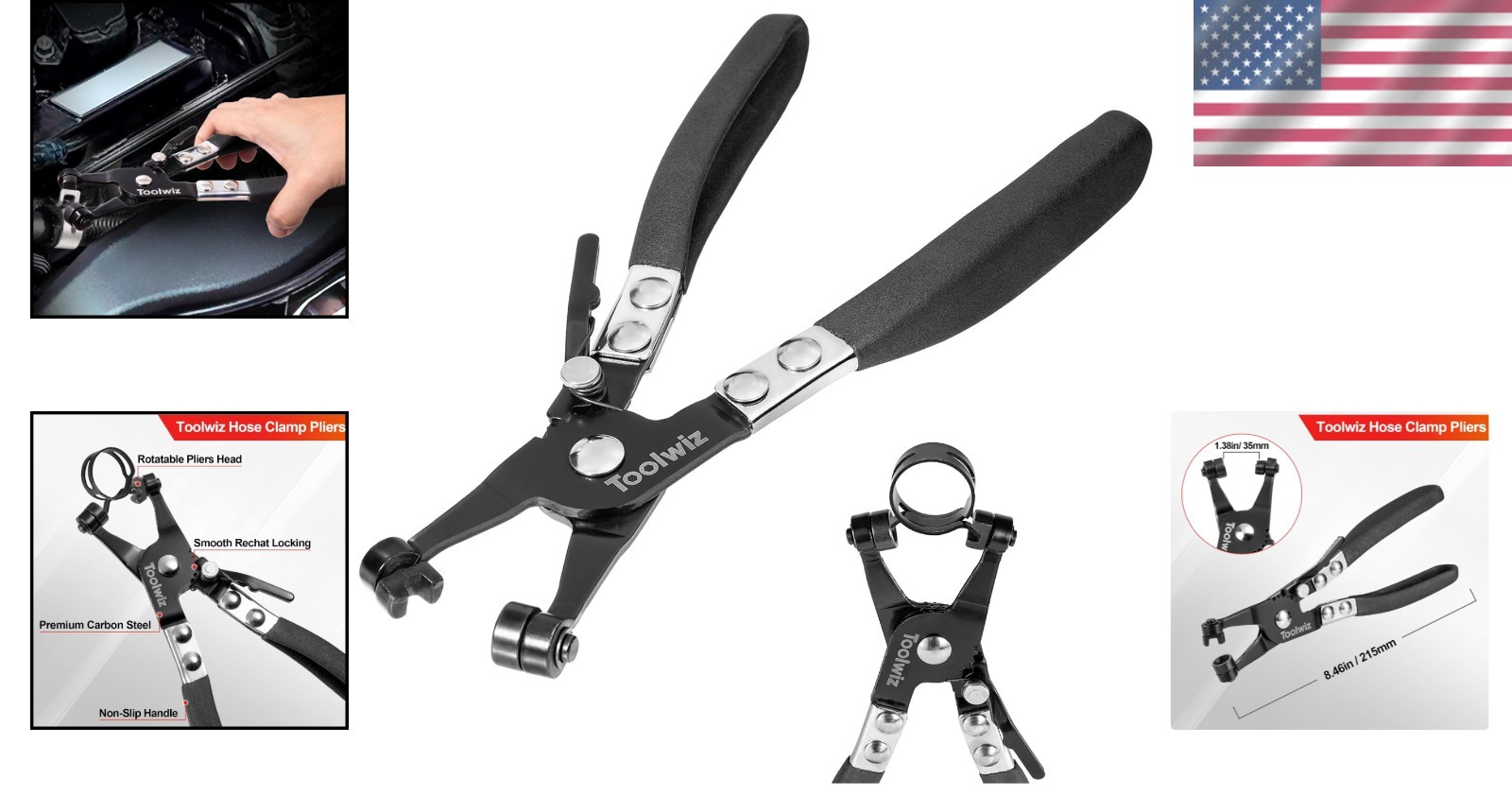 Heavy Duty Hose Clamp Pliers – Durable Tool with Locking Device & Non-Slip Grip