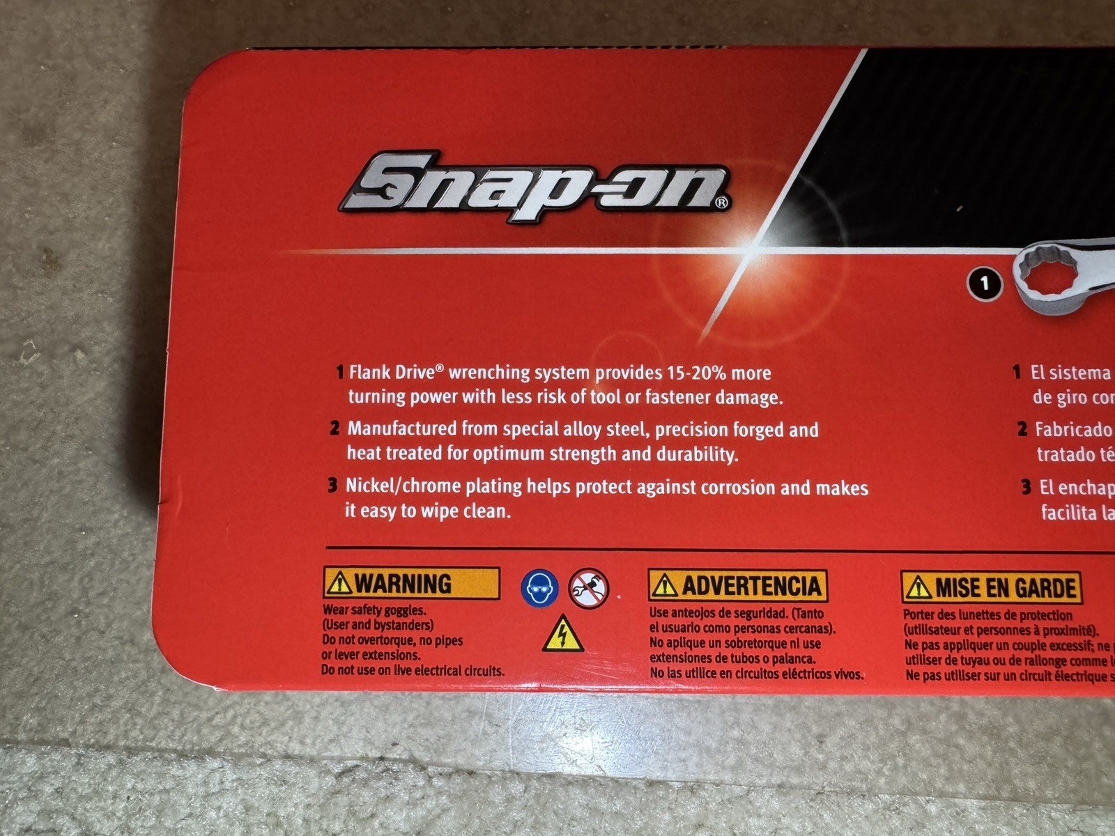 Snap-On 5-Piece Hi-Performance Box Werench Set W/Free Cup Set NEW