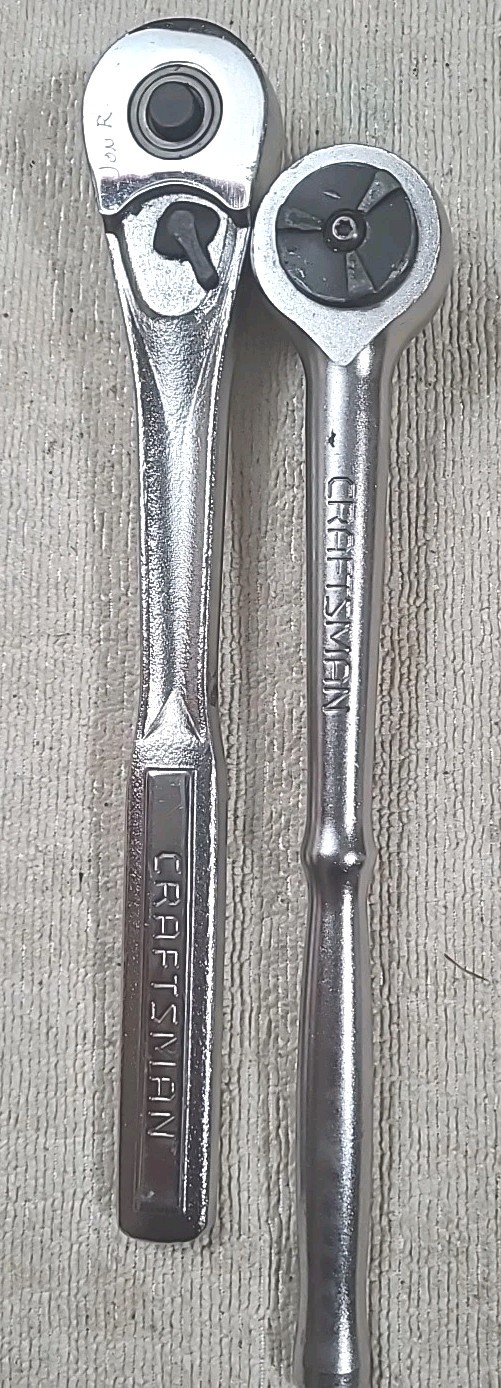 Craftsman 44808 & 43176 1/2» Drive Ratchets Made In USA Vintage Tools