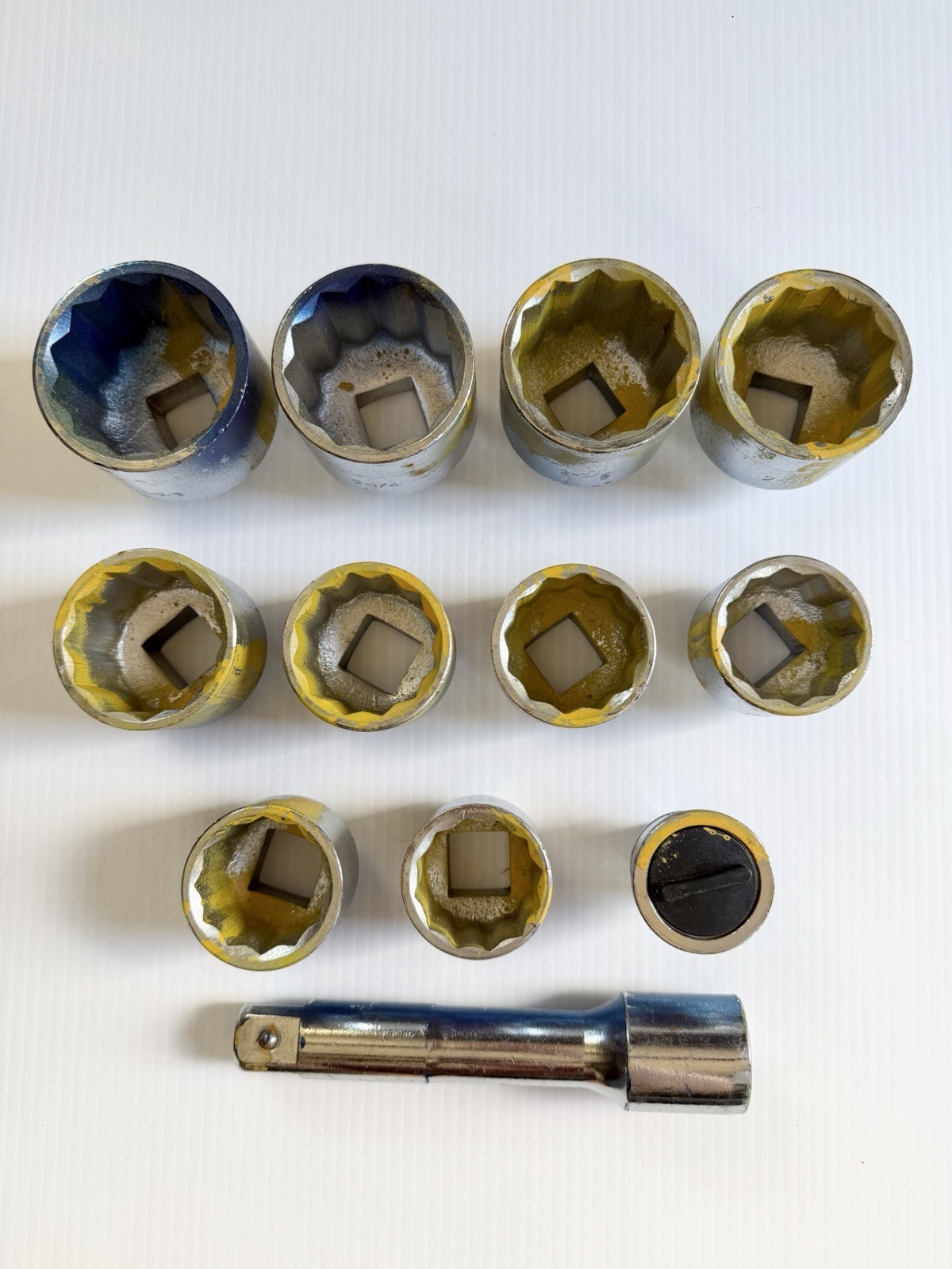 10 Piece 1″ Drive 12 Point Socket Set Chrome 2 3/8” – 1 5/8”