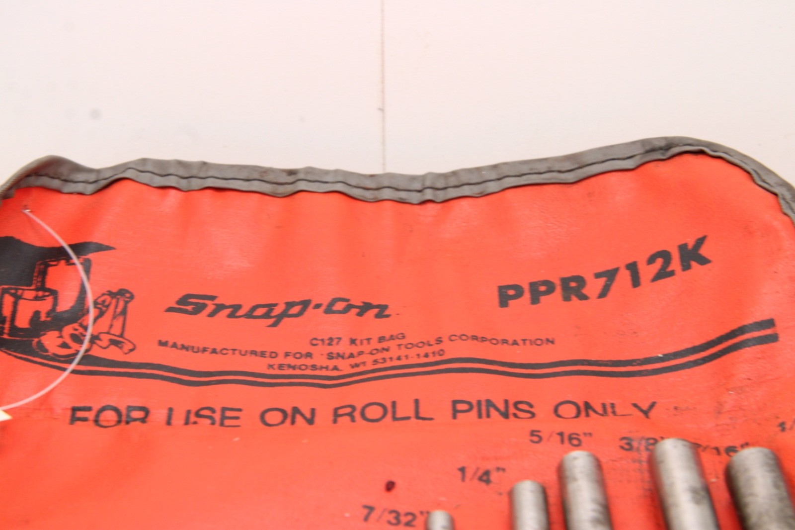 Snap-On PPR712K 1/16″ – 1/2″ 12 Piece Roll Pin Punch Set COMPLETE
