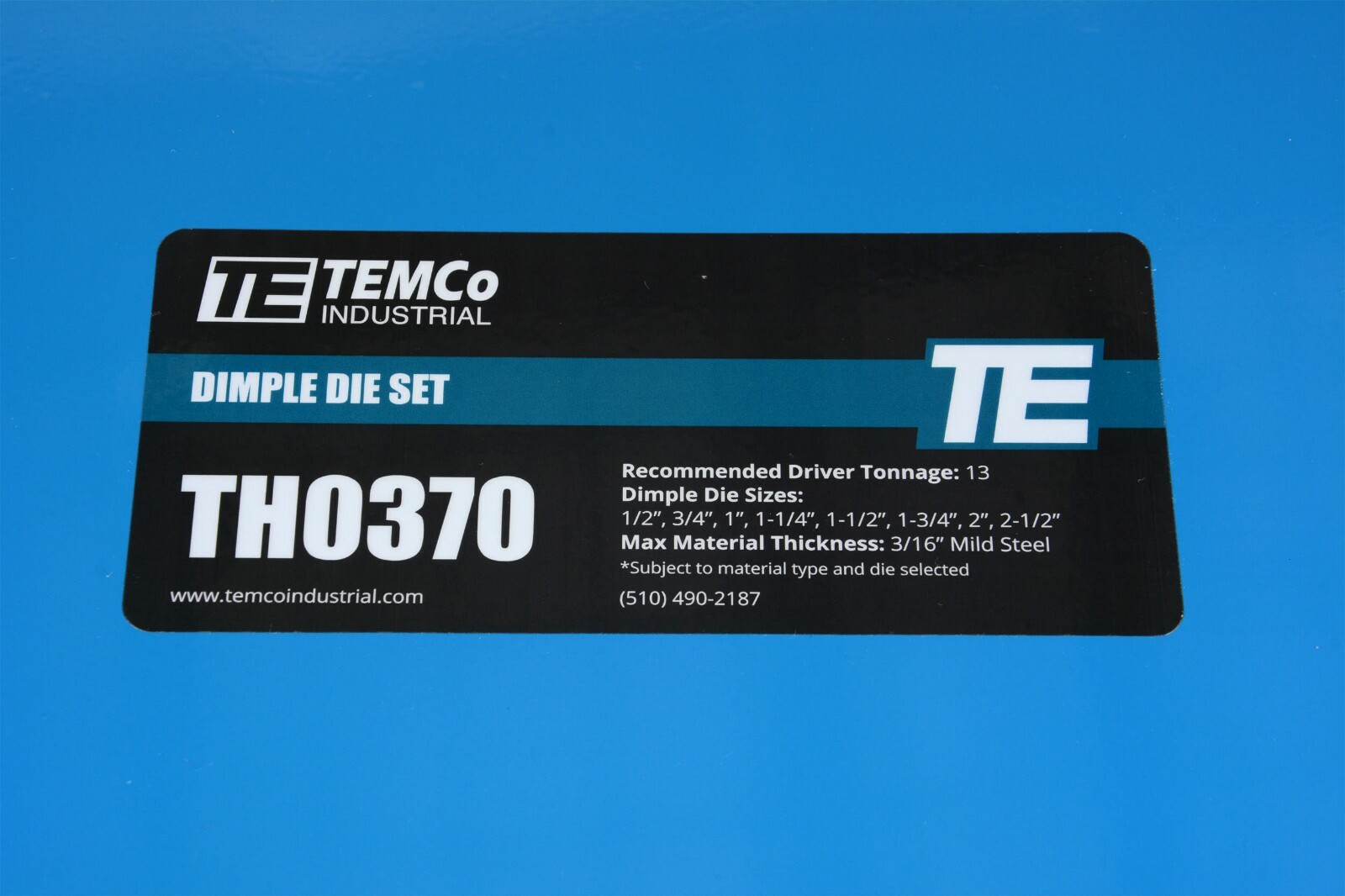 Dimple Die Set 8pcs: 1/2″ 3/4″ 1″ 1-1/4″ 1-1/2″ 1-3/4″ 2″ 2-1/2″ (Actual Size)