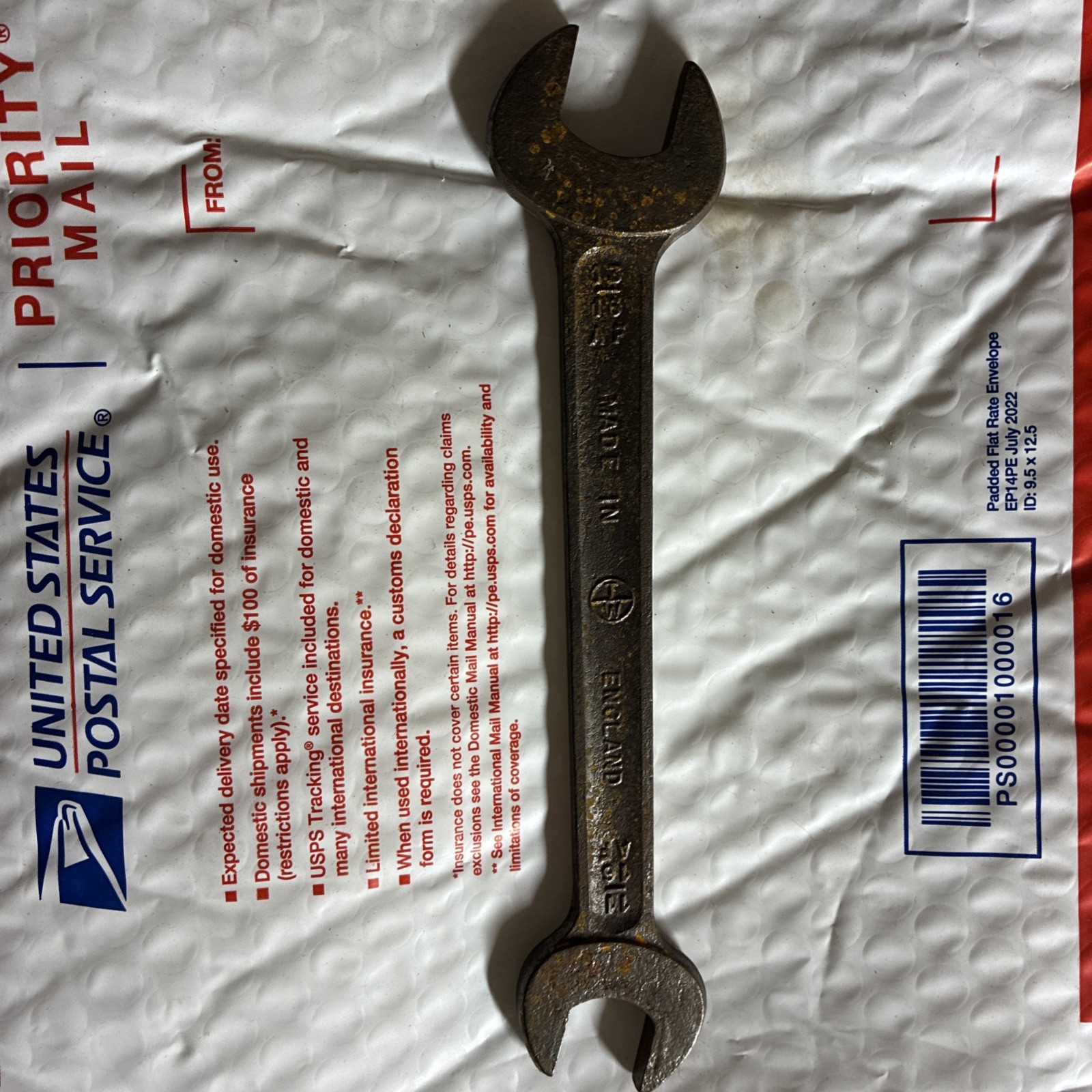 TW Superslim Double Open Ended Spanner 11/16AF x 13/16AF England