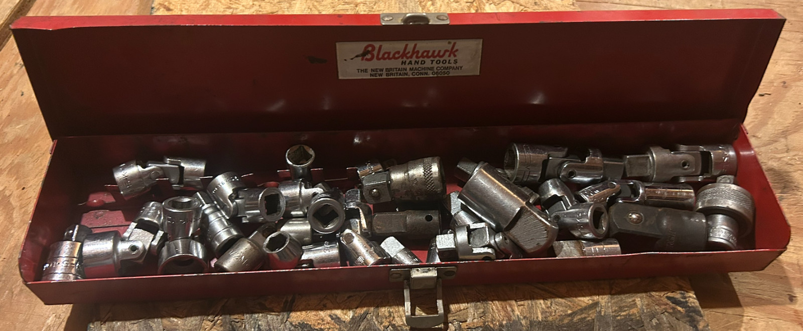 Vintage Blackhawk case with mixed-brand set sockets/Extensions/Universal