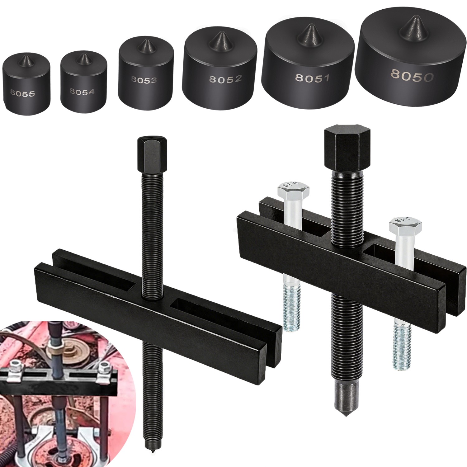 8056 Shaft Protector Set & 7393 Gear and Pulley Puller & 522 Large Gear Puller