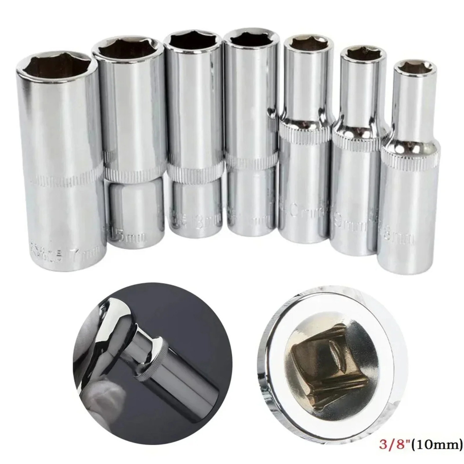 [1-Piece] 10mm Socket Set, 1/4-Inch & 3/8-Inch Drive Impact Socket, 6-Point…