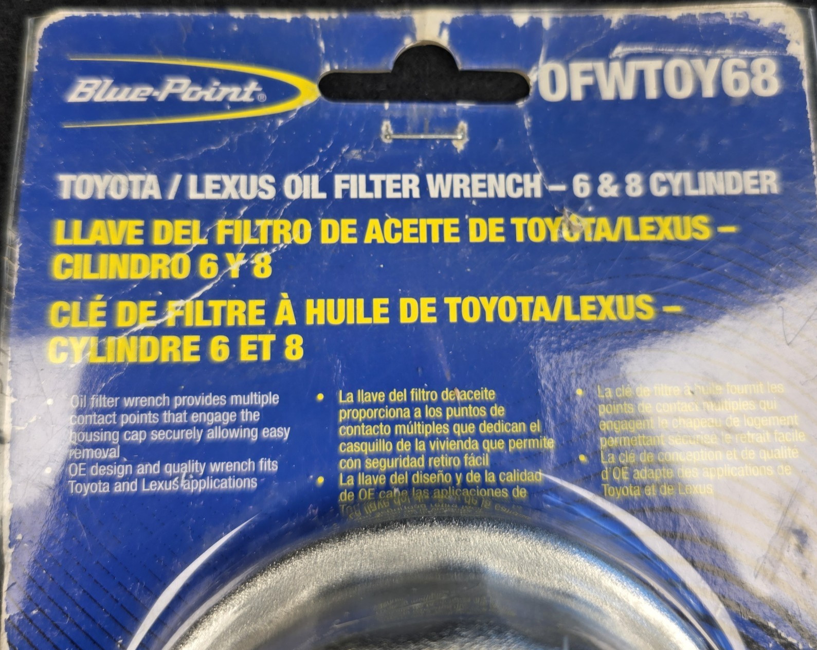 Blue-Point OFWTOY68 Toyota Lexus Oil Filter Wrench 6 & 8 Cylinder 64.5mm NOS