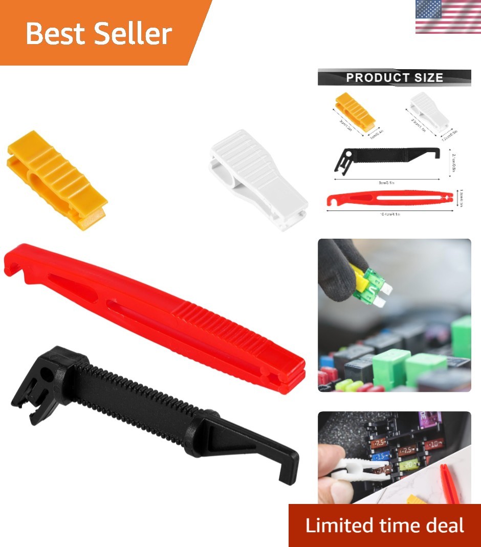 Effortless Fuse Replacement with 4-Piece Durable Automotive Fuse Puller Set