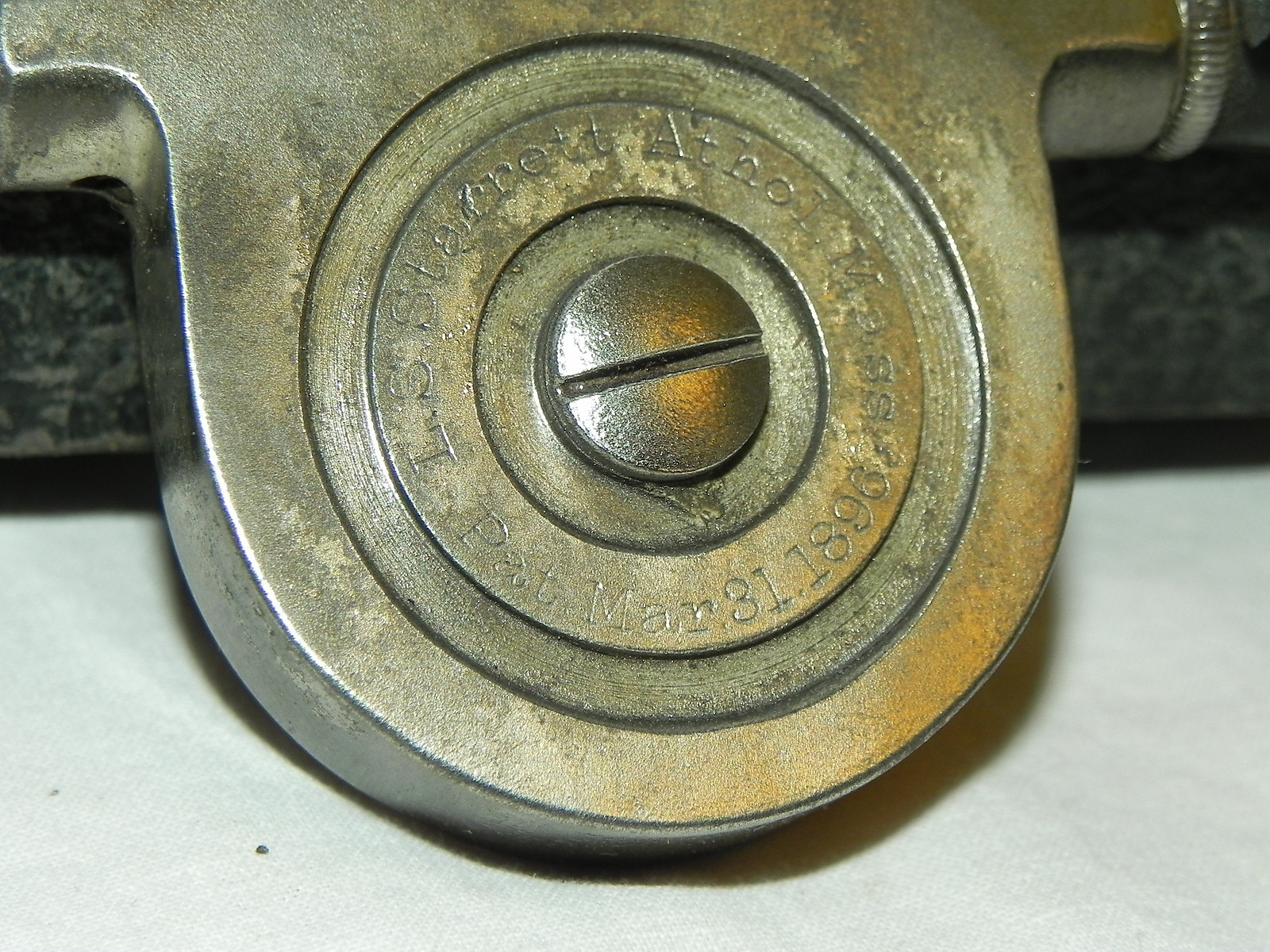 Antique 1896 L. S. Starrett Co. Athol Mass RPM Gauge With Original Case
