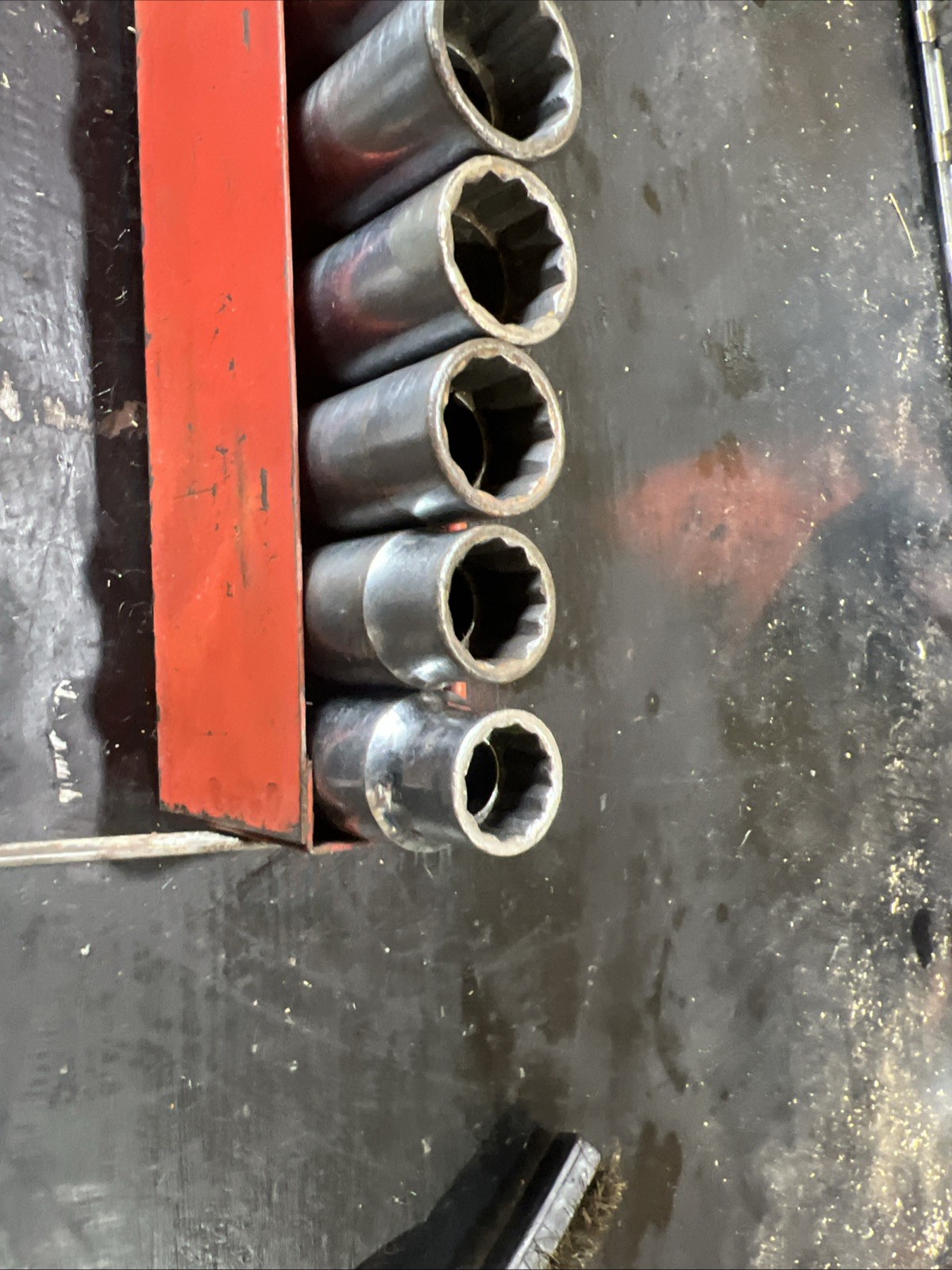Snap On 11 Piece SAE Deep Impact Socket Set 12 Point 1/2- 1 1/8 In Original Tray