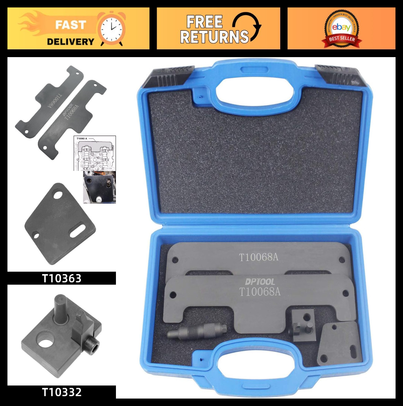 Engine Timing Tool Set for Audi VW Porsche W8 W12 Camshaft Locking Kit T10068A T