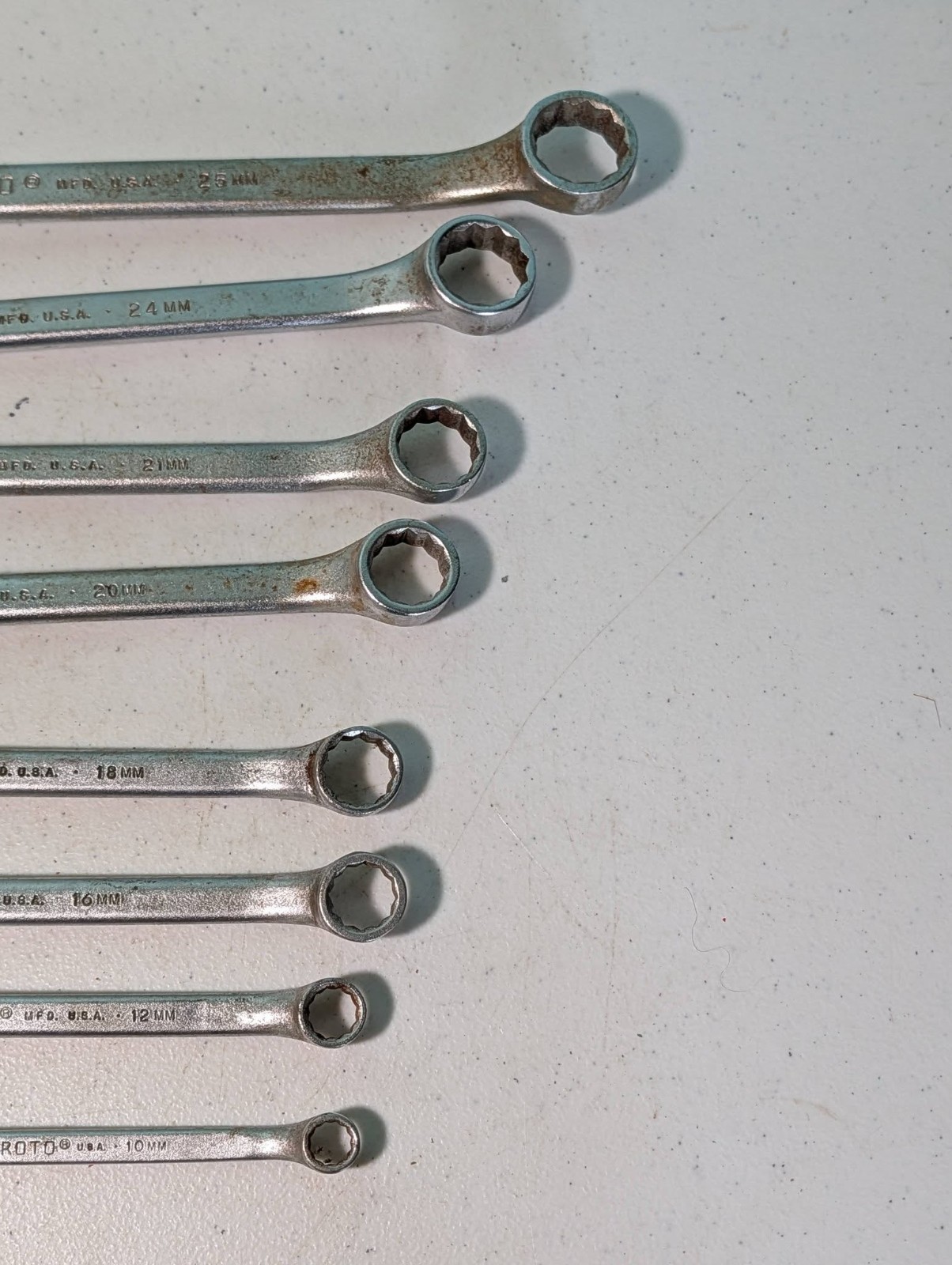 11 Proto Box End Wrench Set 10,11,12,13,16,17,18,19,20,21,22,23,24,25,26,28 USA