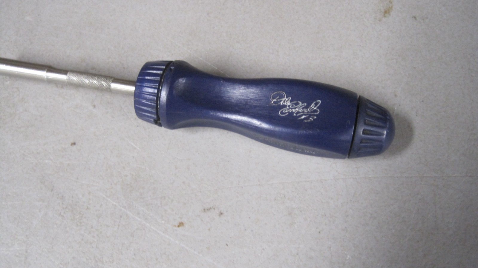 VINTAGE SNAP-ON RATCHETING SCREWDRIVER DALE EARNHARDT # SSDMR4B DARK BLUE