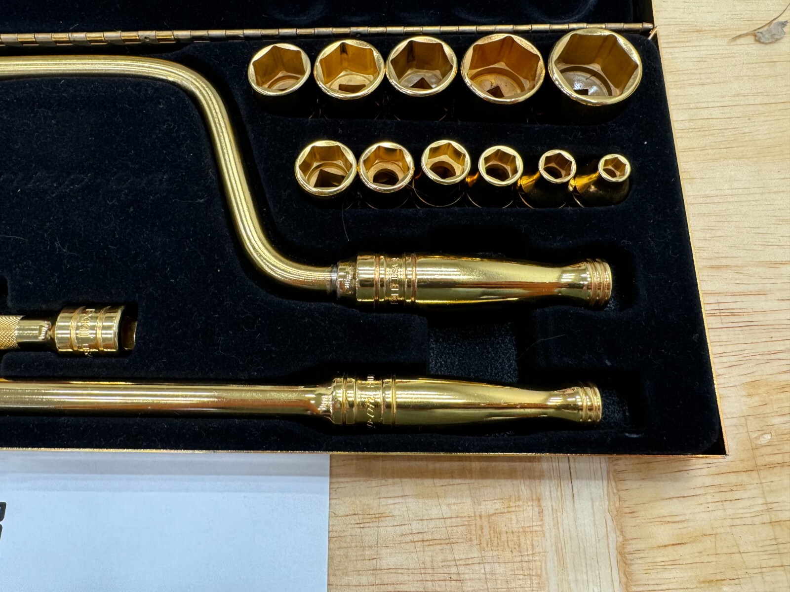 Snap-On Tools RARE 1992 18pc Collectors Gold Plated 3/8″ Drive Service Set