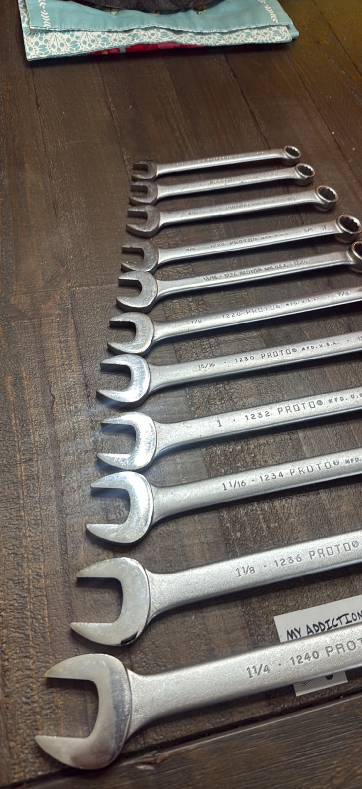 Proto professional wrench set 1-1/4” to 9/16” no owner markings