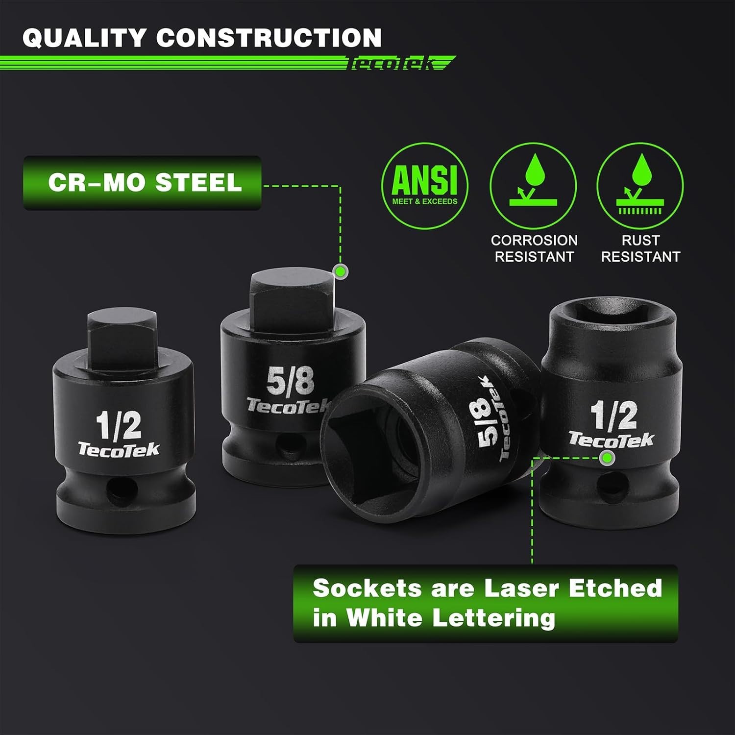 1/2″ Drive Pipe Plug Socket Set, Square Drive Socket, 10-Piece, SAE, 4 Point …