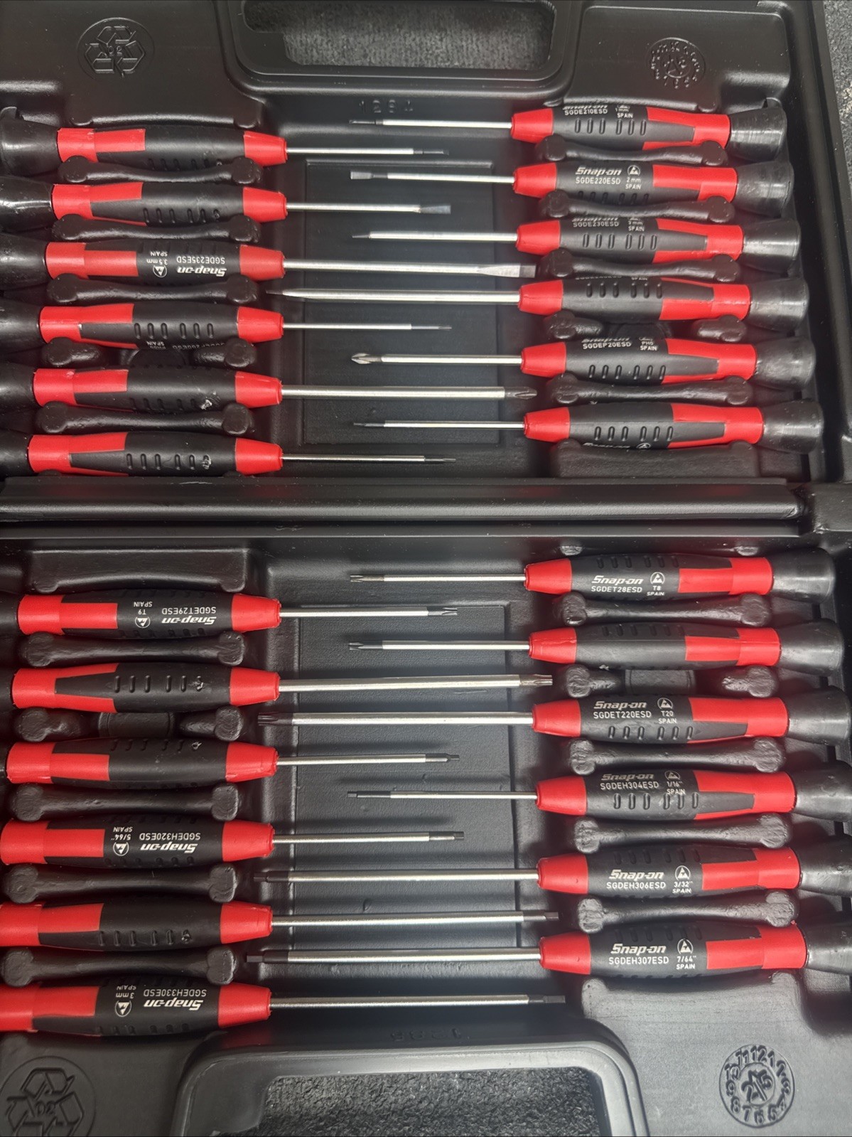 For Snap On Tools SGDEX24RK 24pc Electric Esd Miniature Master Screwdriver Set