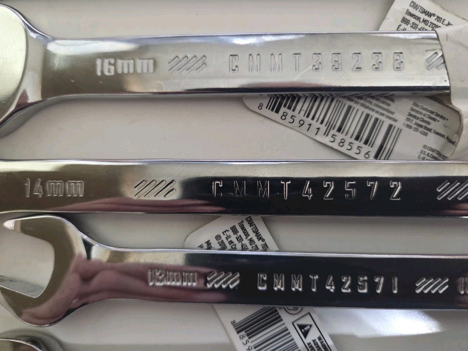 Craftsman 5 PIECE Metric Ratchet Wrenches – 17mm, 16mm, 14mm, 13mm, 11mm – NEW