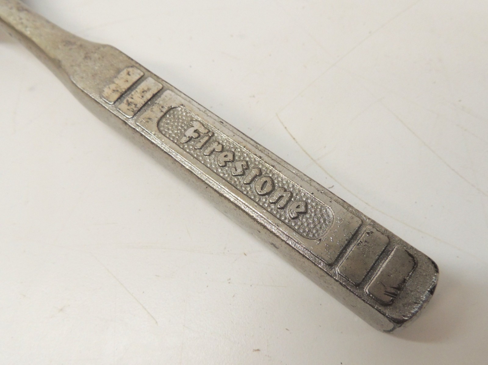Vtg Firestone Tire 1/2″ Drive Chrome Ratchet Tool Automotive Machinery