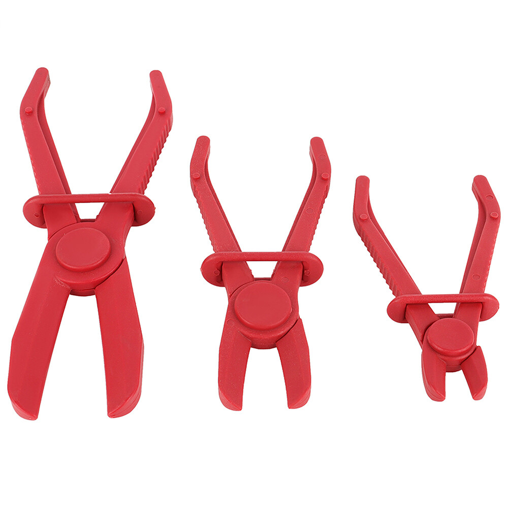 3Pcs Flexible Hose Clamp Set Clamping Pliers Radiator Brake Fuel Pipe Tools