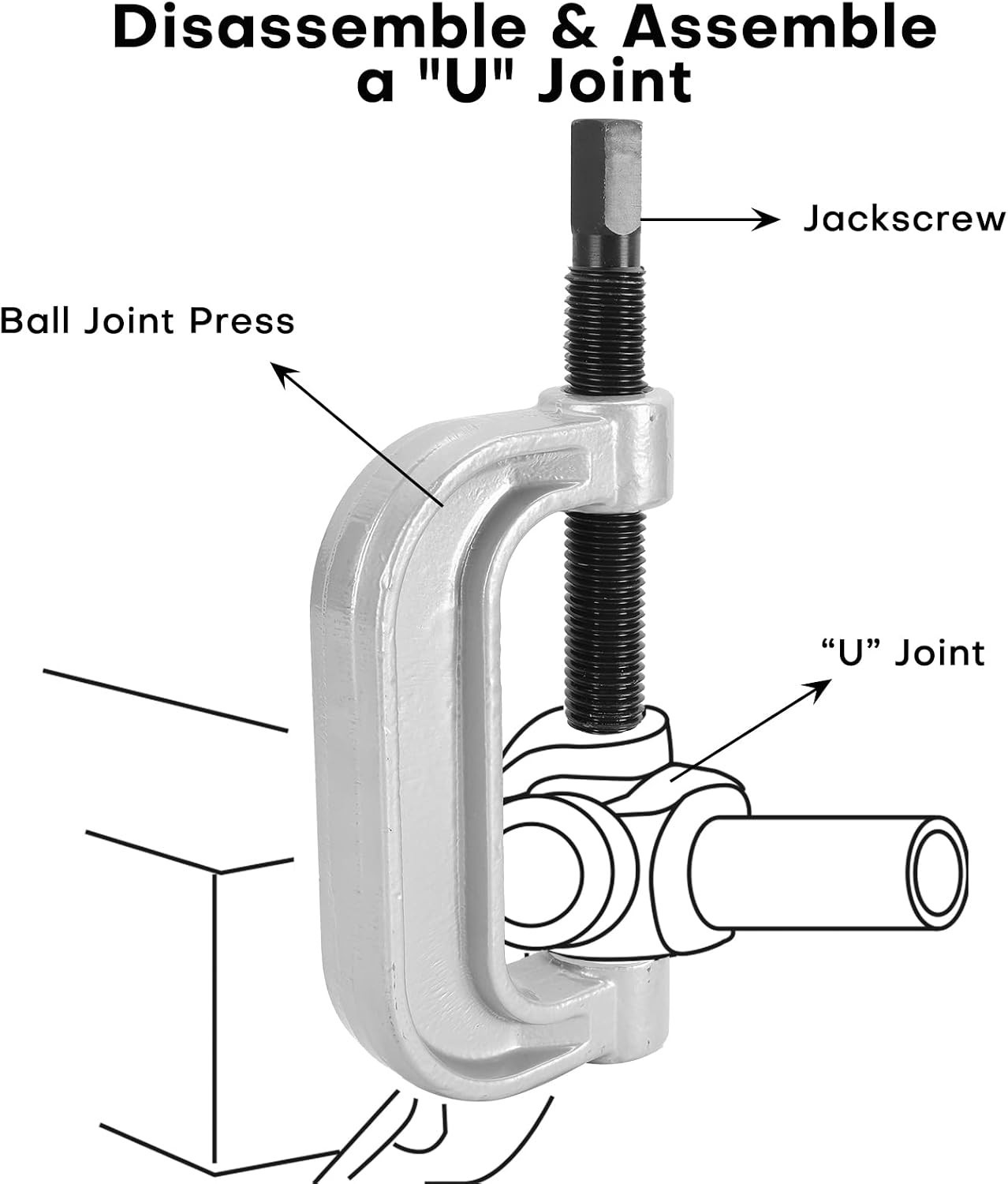 OMT Heavy Duty 4 in 1 Ball Joint Press U Joint Removal Tool Kit w 4×4 Adapters
