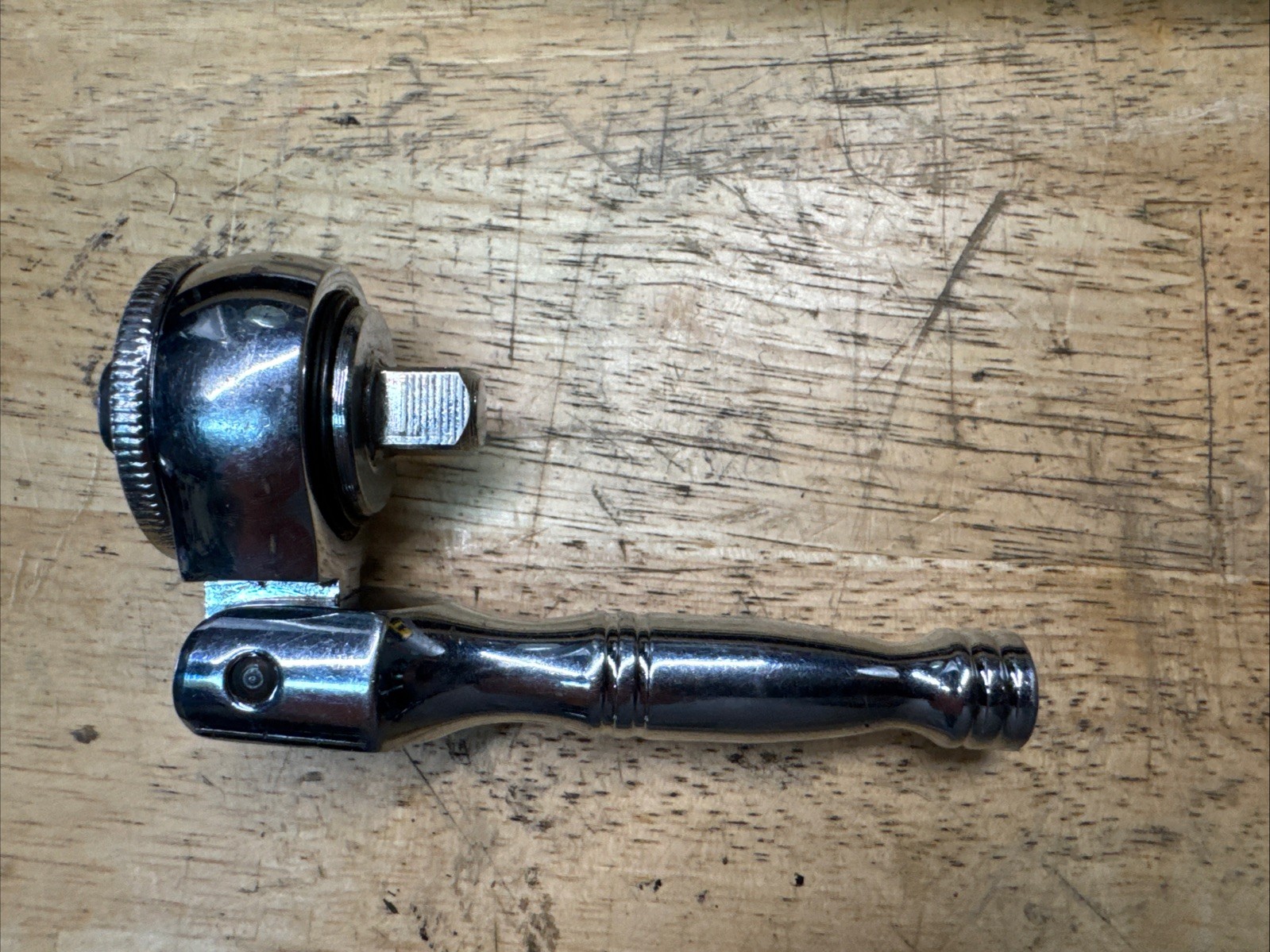Stubby Flex-Head 3/8″ Drive Ratchet Unbranded 5″ Long Nice! Works Great!