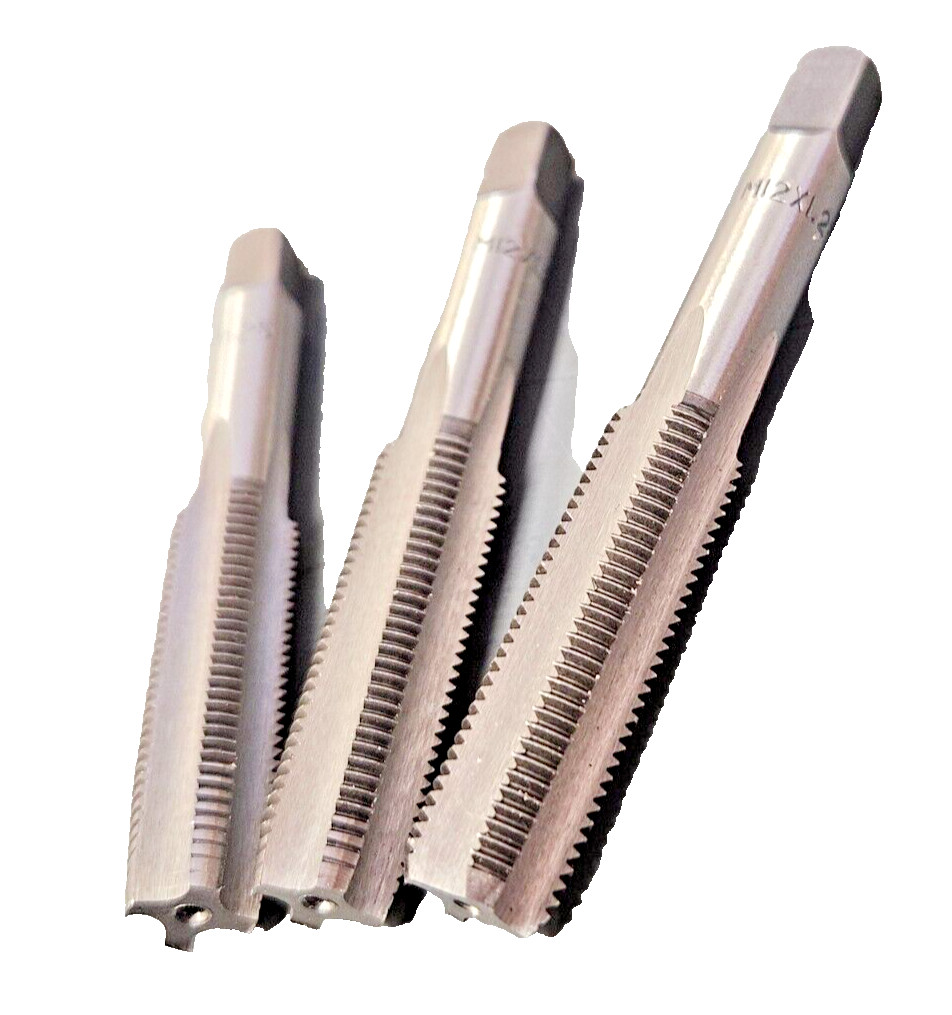 M12 x 1.25 CS Tap Set 3 PC A1 469-12125 Taper Plug Bottom Carbon Steel 12MM
