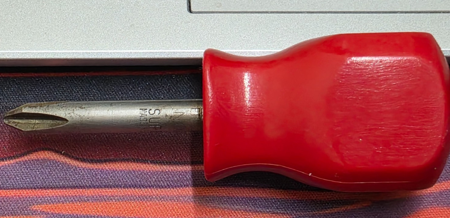 Vintage MAC Tools USA P212XA Red Stubby Phillips Screwdriver , VGC