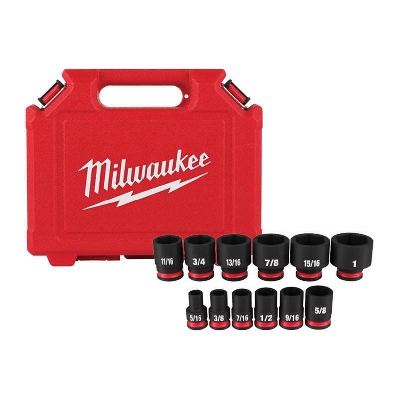 Milwaukee Shockwave 3/8 in. drive SAE 6 Point Standard Impact Rated Shallow