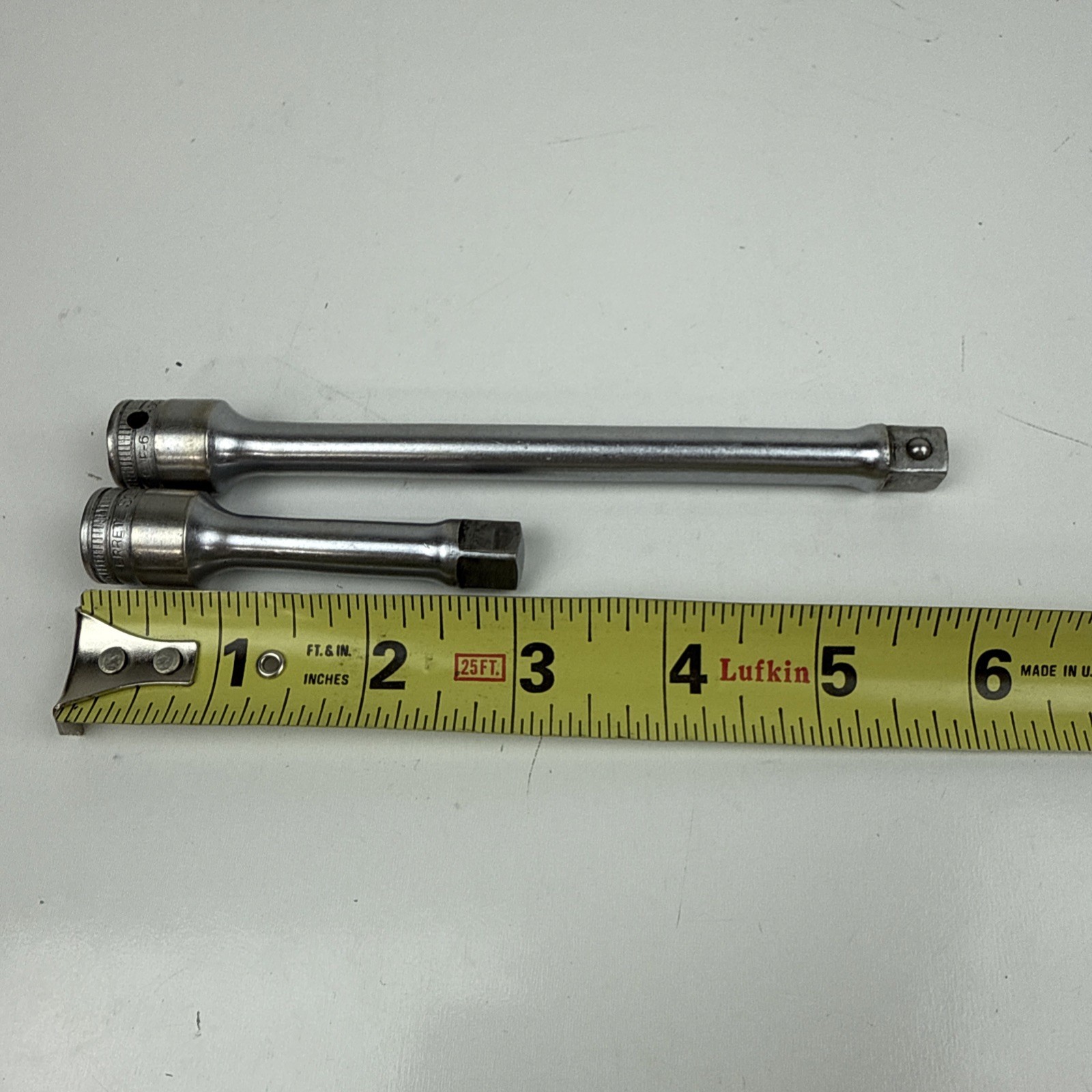 Snap On Vintage Standard 6-7/8″ Long 3/8″ Drive Ratchet USA F-70-M 3” & 6” Ext.