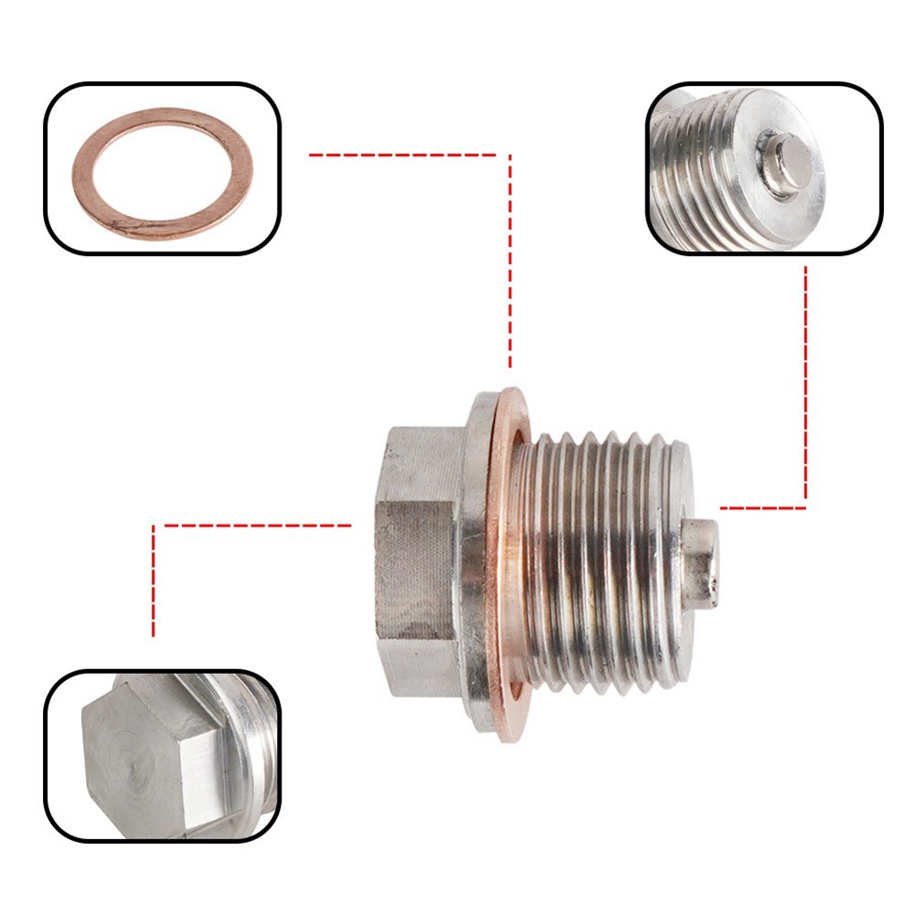 Magnetic Oil Drain Nut with Copper Washers for Automotive Applications