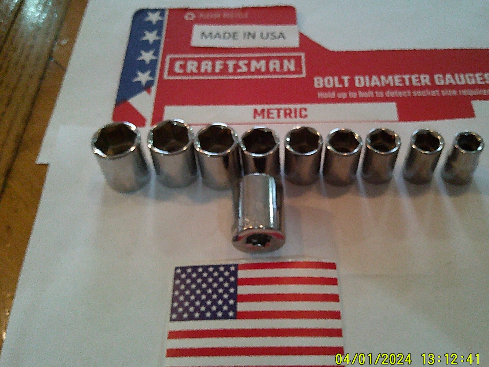 TXB Craftsman USA 10PC MM Shallow Socket Set – 3/8″ Drive, 6 Point